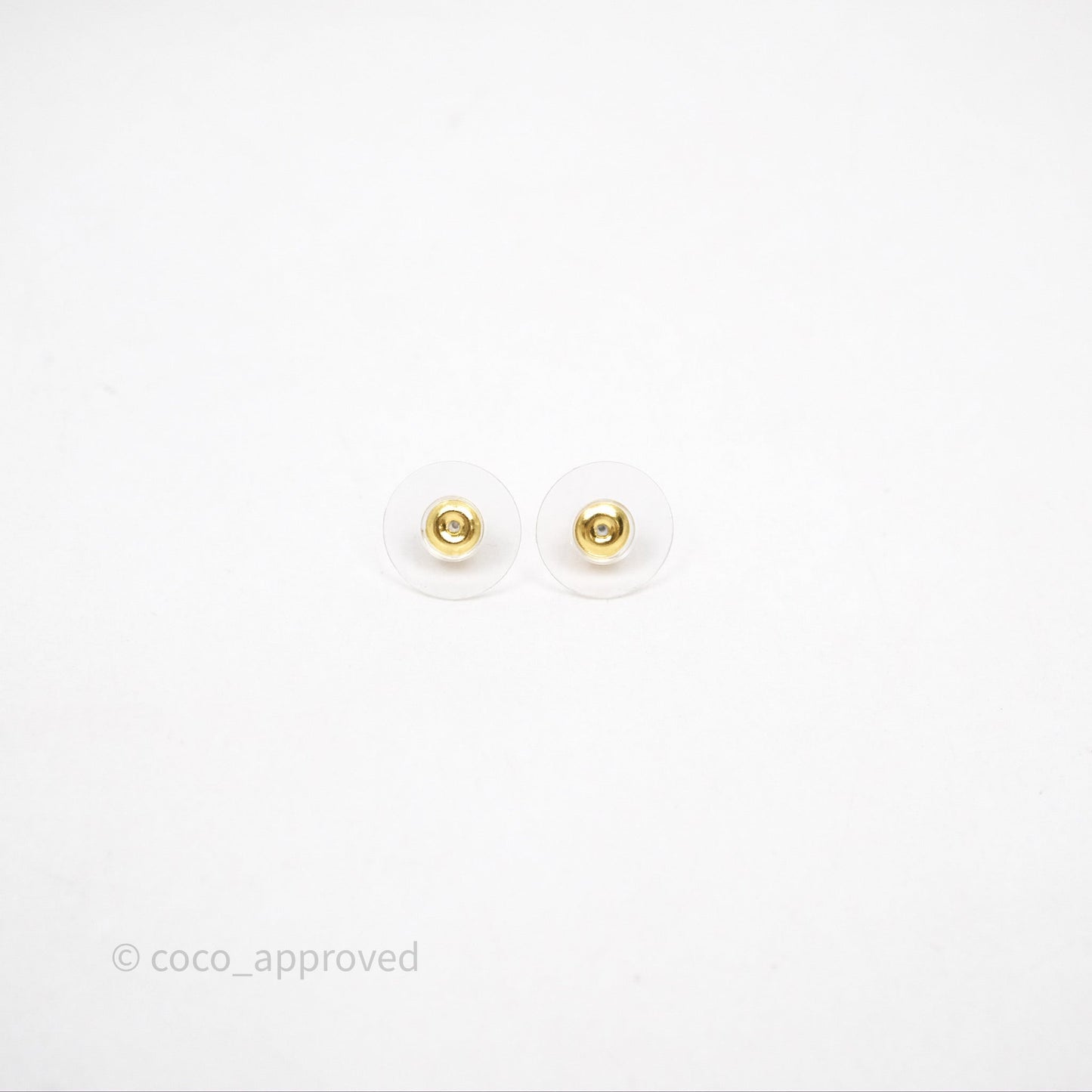 Chanel CC Crystals Drop Earrings Gold Tone 24V