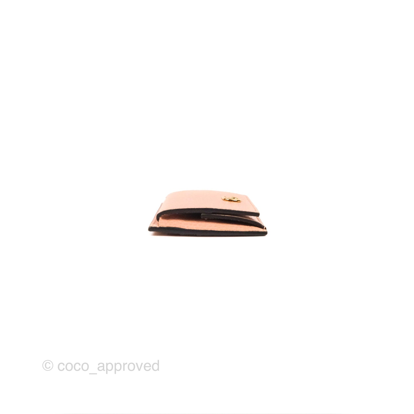 Gucci GG Marmont Coin Card Holder Pink Grained Leather