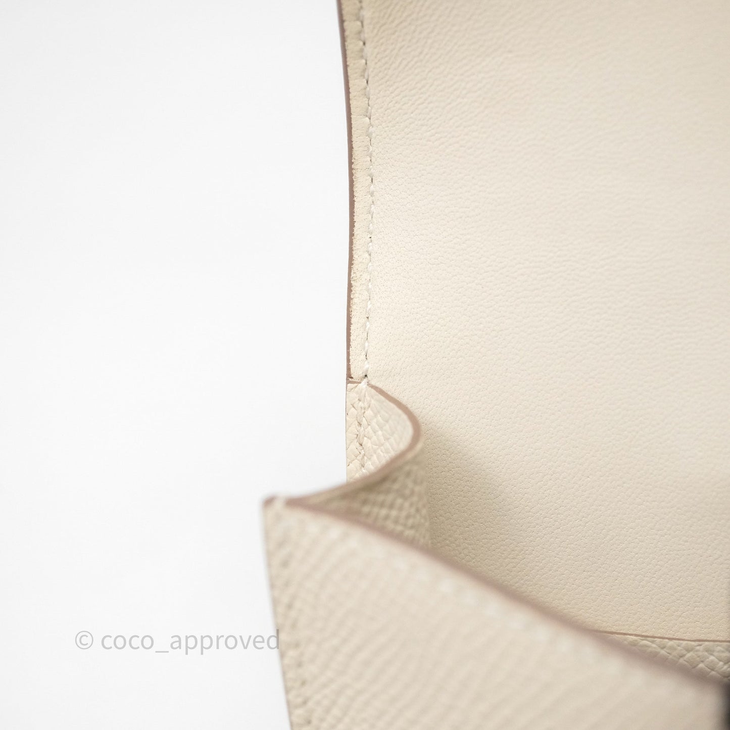 Hermès Constance Slim Wallet Craie 10 Gold Hardware
