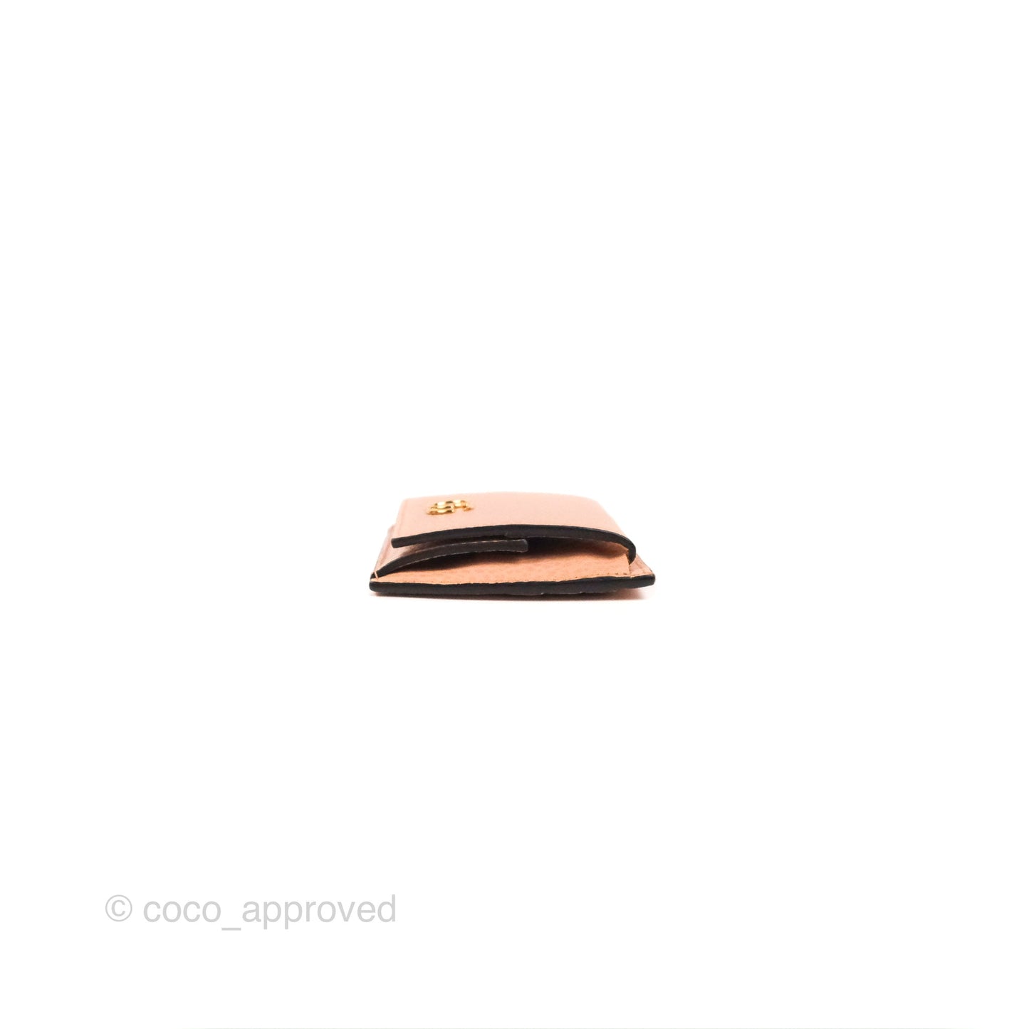 Gucci GG Marmont Coin Card Holder Pink Grained Leather