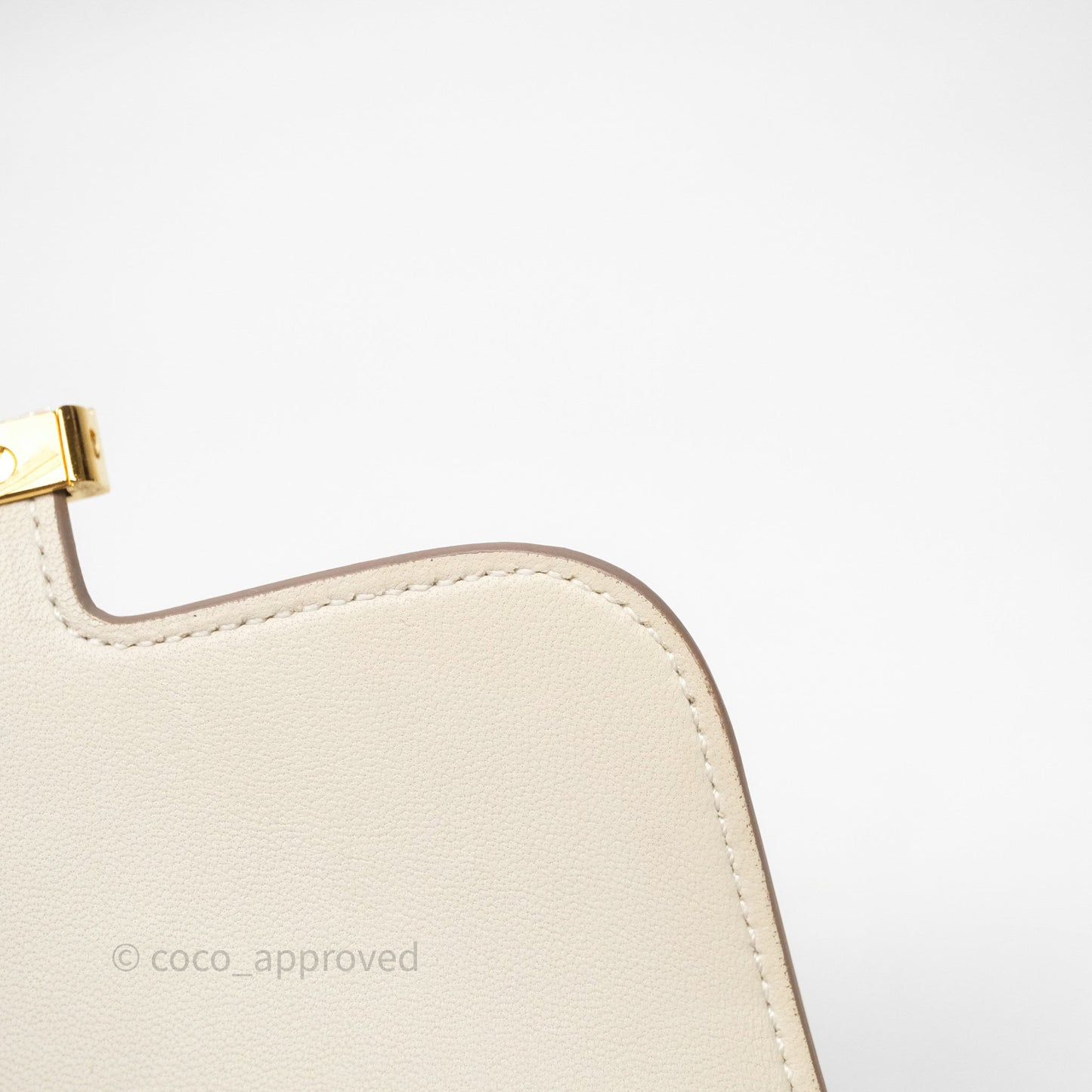 Hermès Constance Slim Wallet Craie 10 Gold Hardware