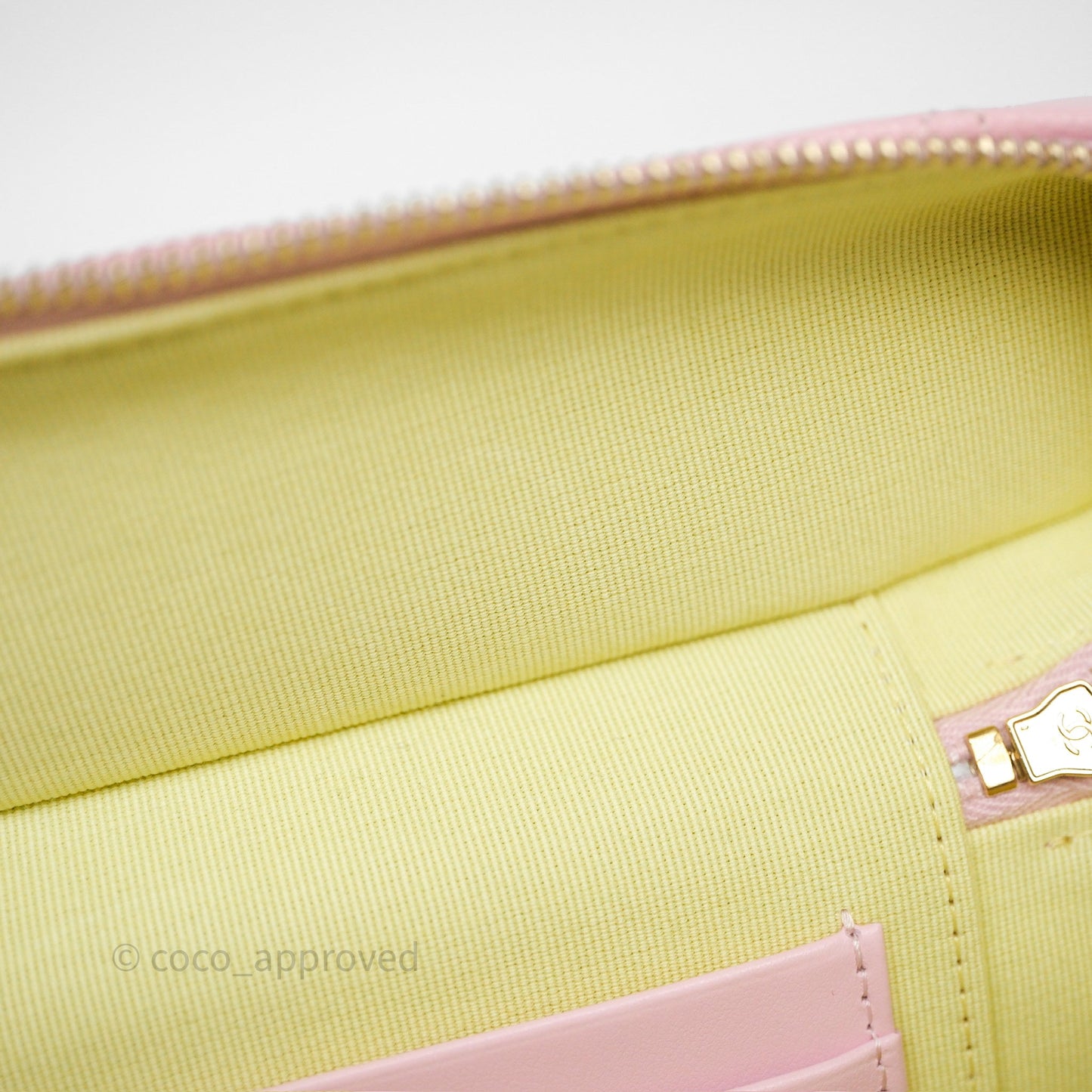 Chanel Top Handle Long Vanity with Chain Pink Caviar Aged Gold Hardware