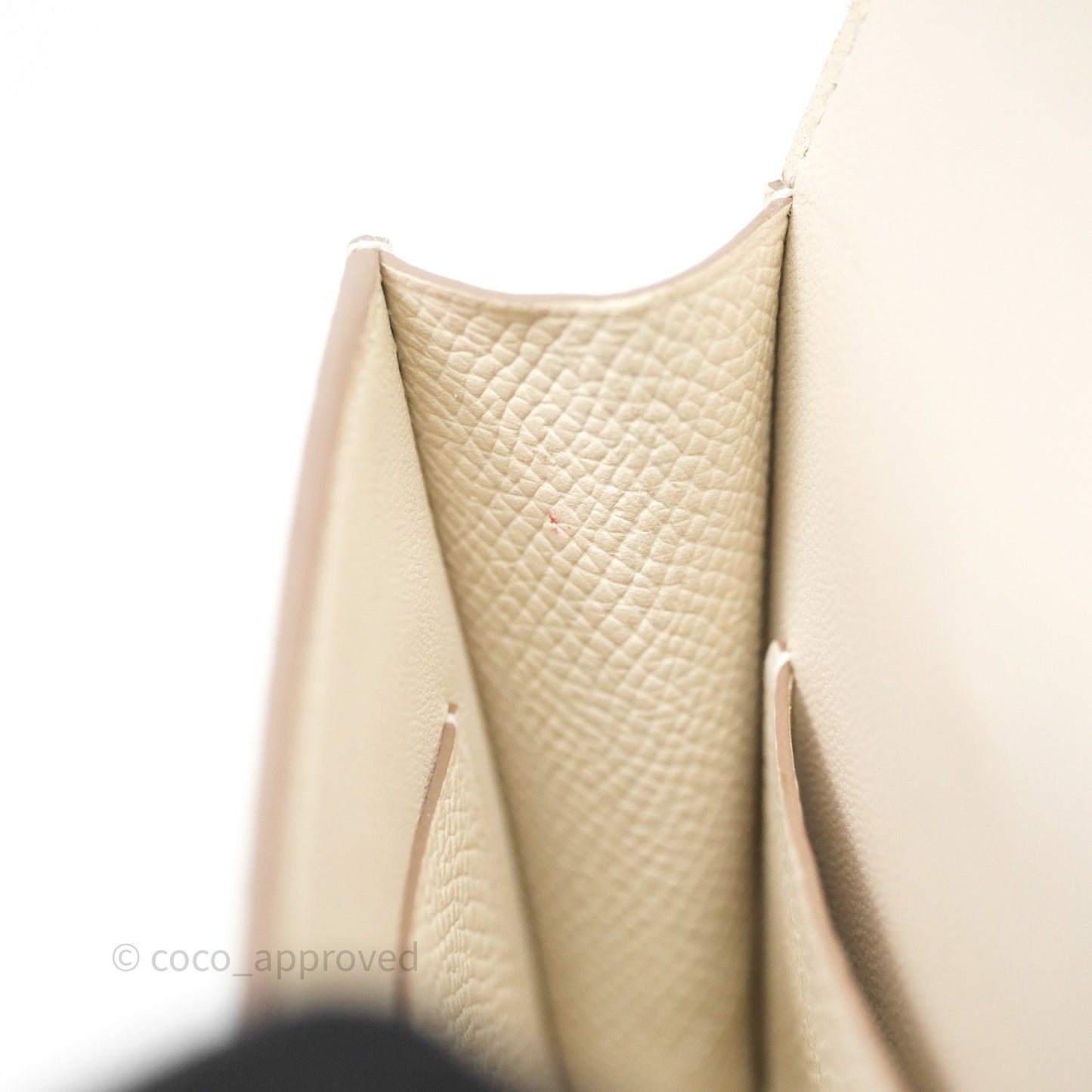 Hermès Constance Slim Wallet Craie 10 Gold Hardware