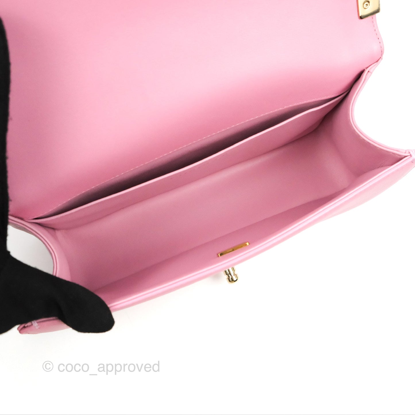 Chanel Chevron Medium Boy Pink Calfskin Gold Hardware