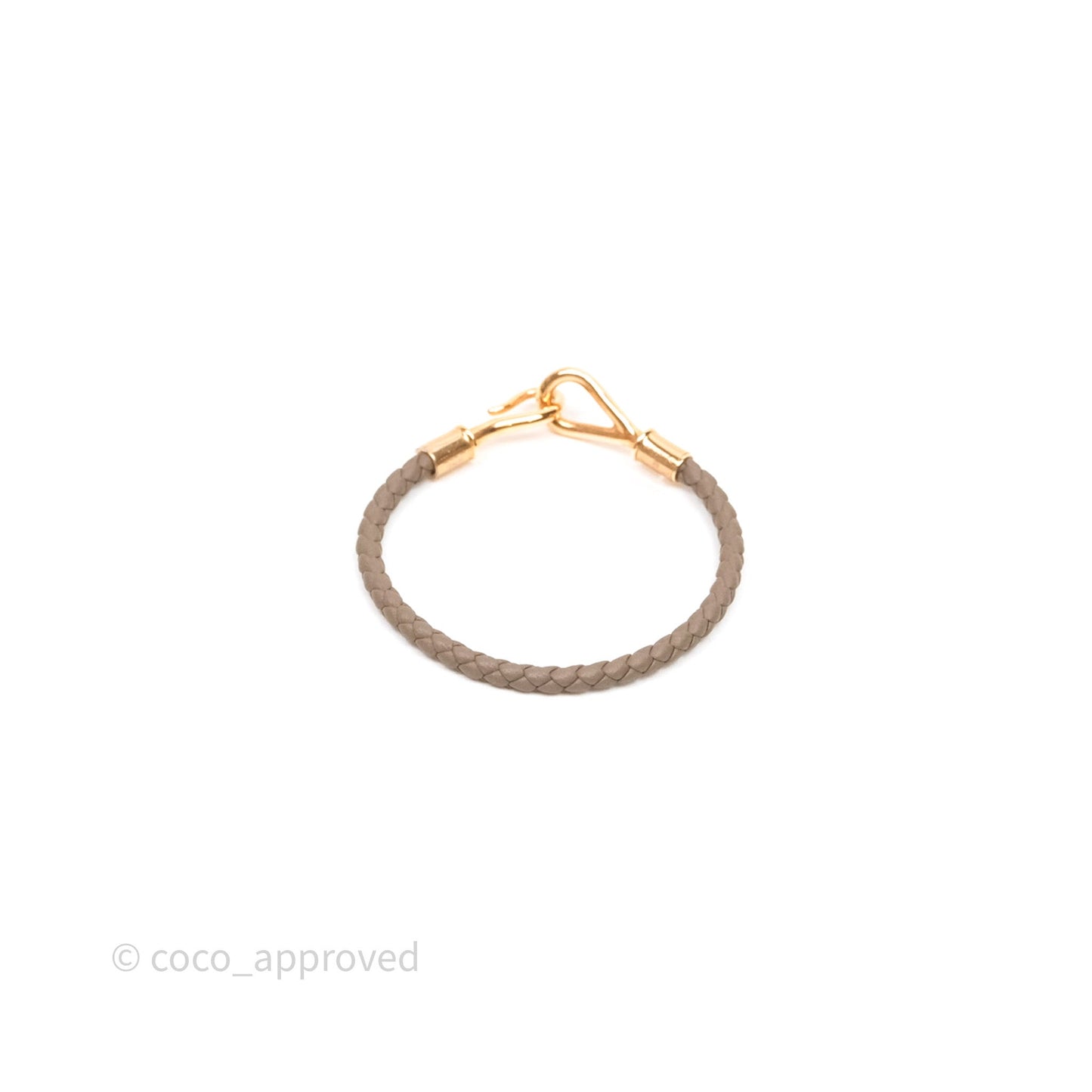 Hermes Jumbo H Bracelet Etoupe 18 Rose Gold Hardware