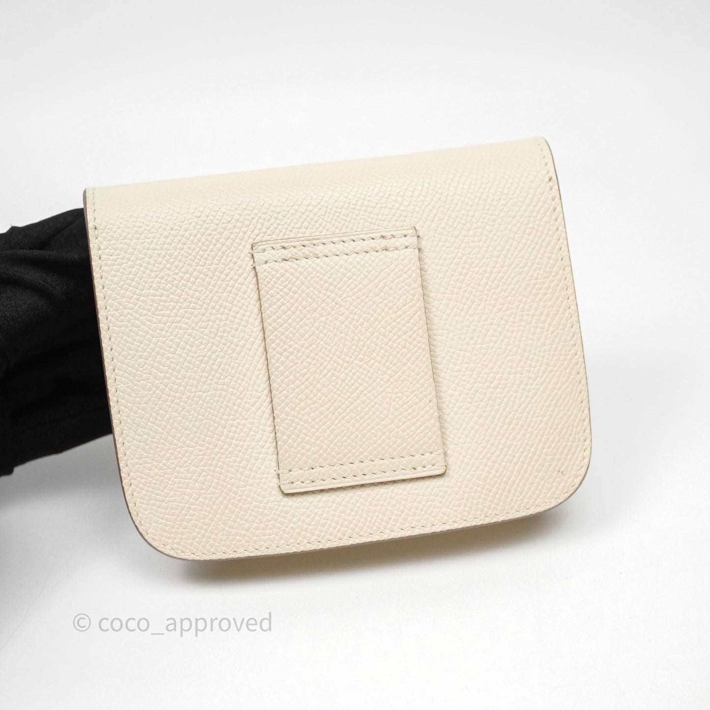 Hermès Constance Slim Wallet Craie 10 Gold Hardware
