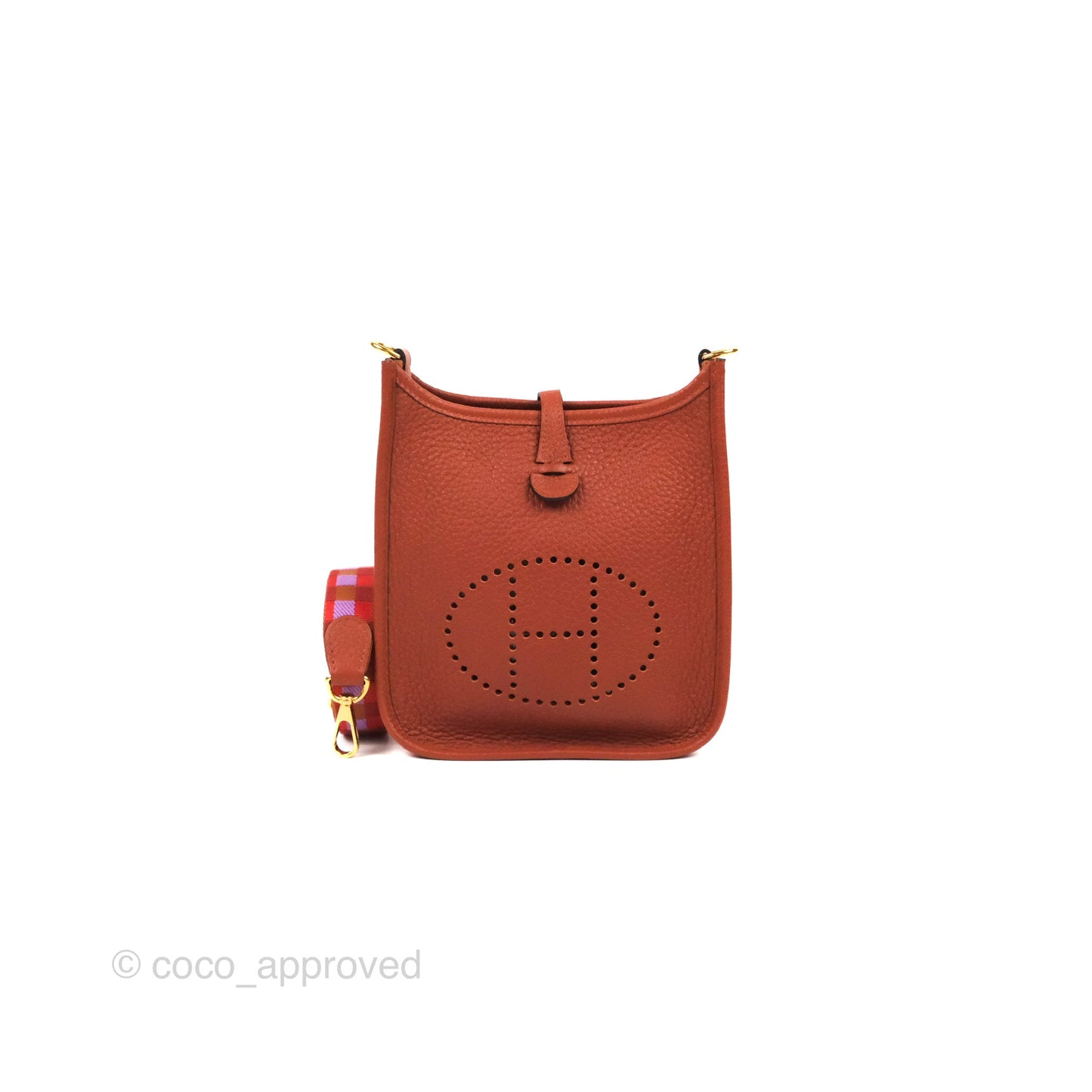 Hermès Mini Evelyne 16 Cuivre Clemence Gold Hardware