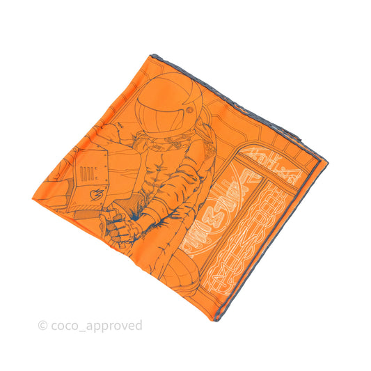 Hermes Pochette Soie Vintage Mysterious Rider Silk Scarf 45