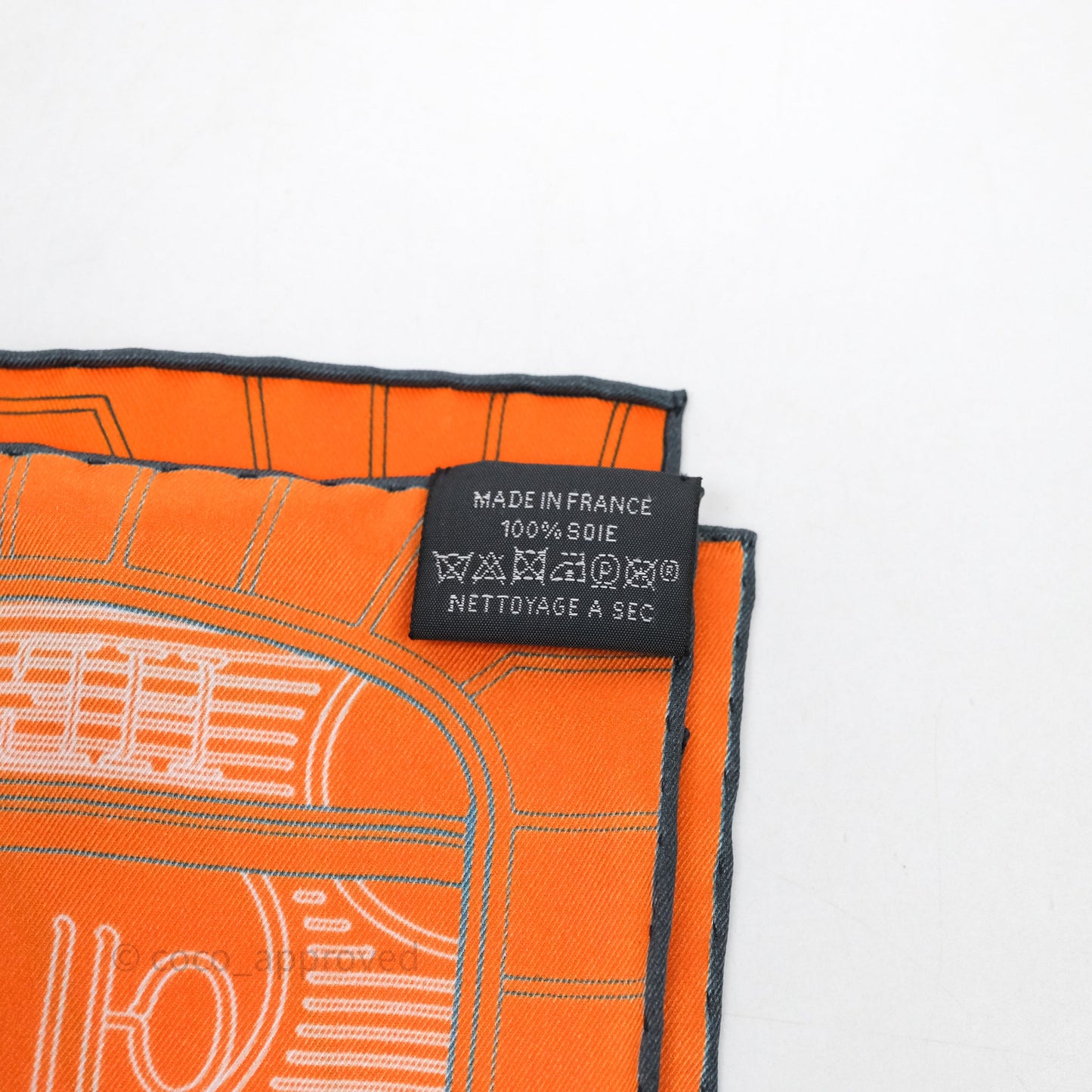 Hermes Pochette Soie Vintage Mysterious Rider Silk Scarf 45