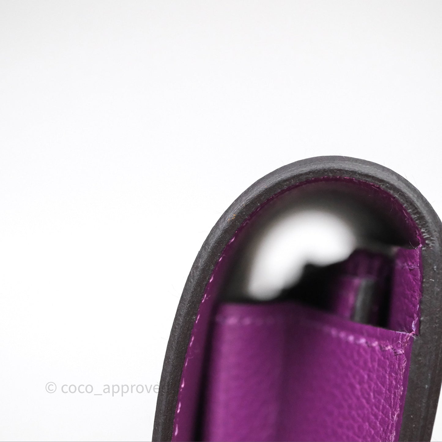 Hermes Dogon Duo Compact Wallet Anemone P9 Evercolor Palladium Hardware