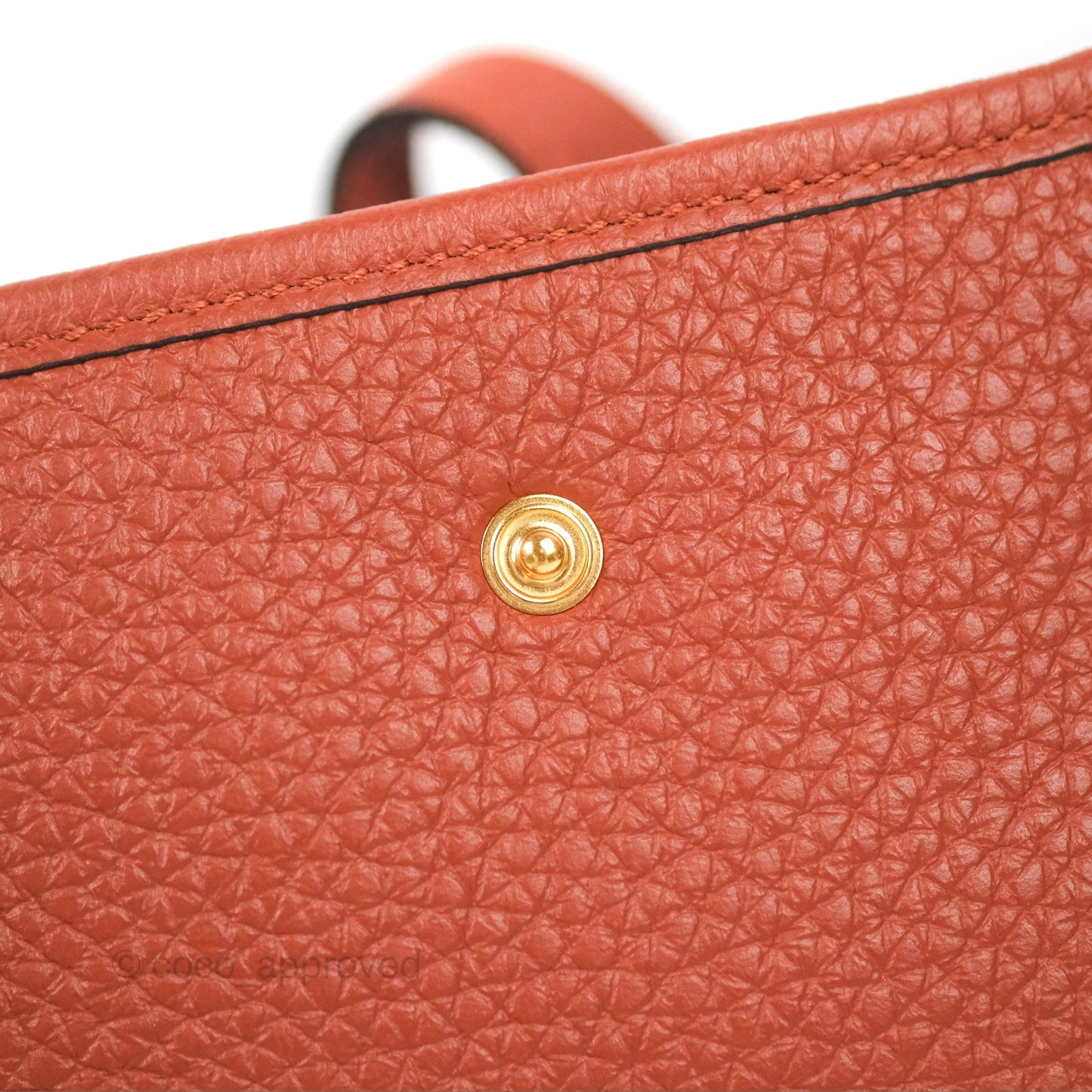 Hermès Mini Evelyne 16 Cuivre Clemence Gold Hardware