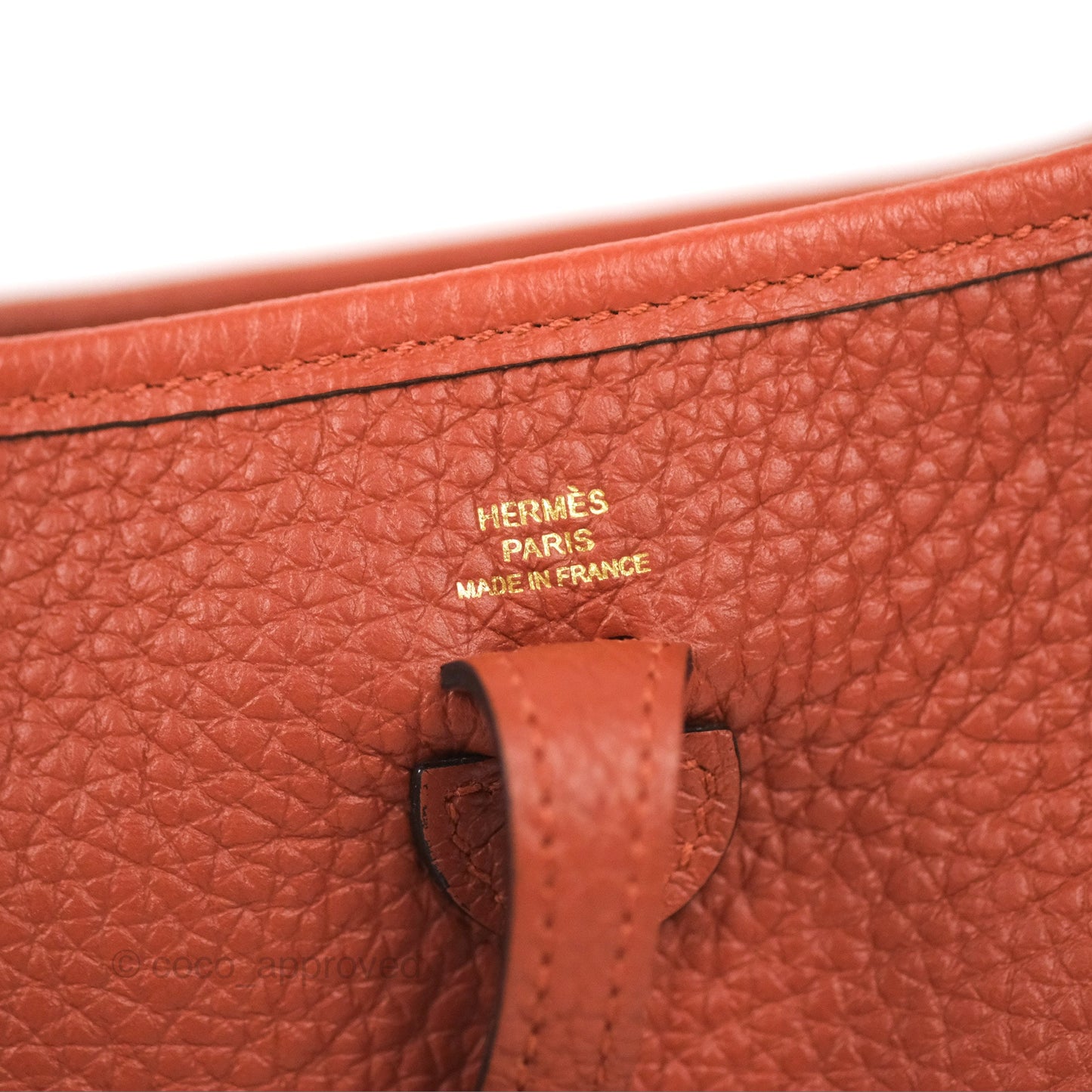 Hermès Mini Evelyne 16 Cuivre Clemence Gold Hardware