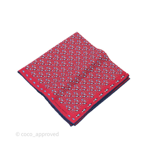 Hermes Rocket Red Silk Scarf 45
