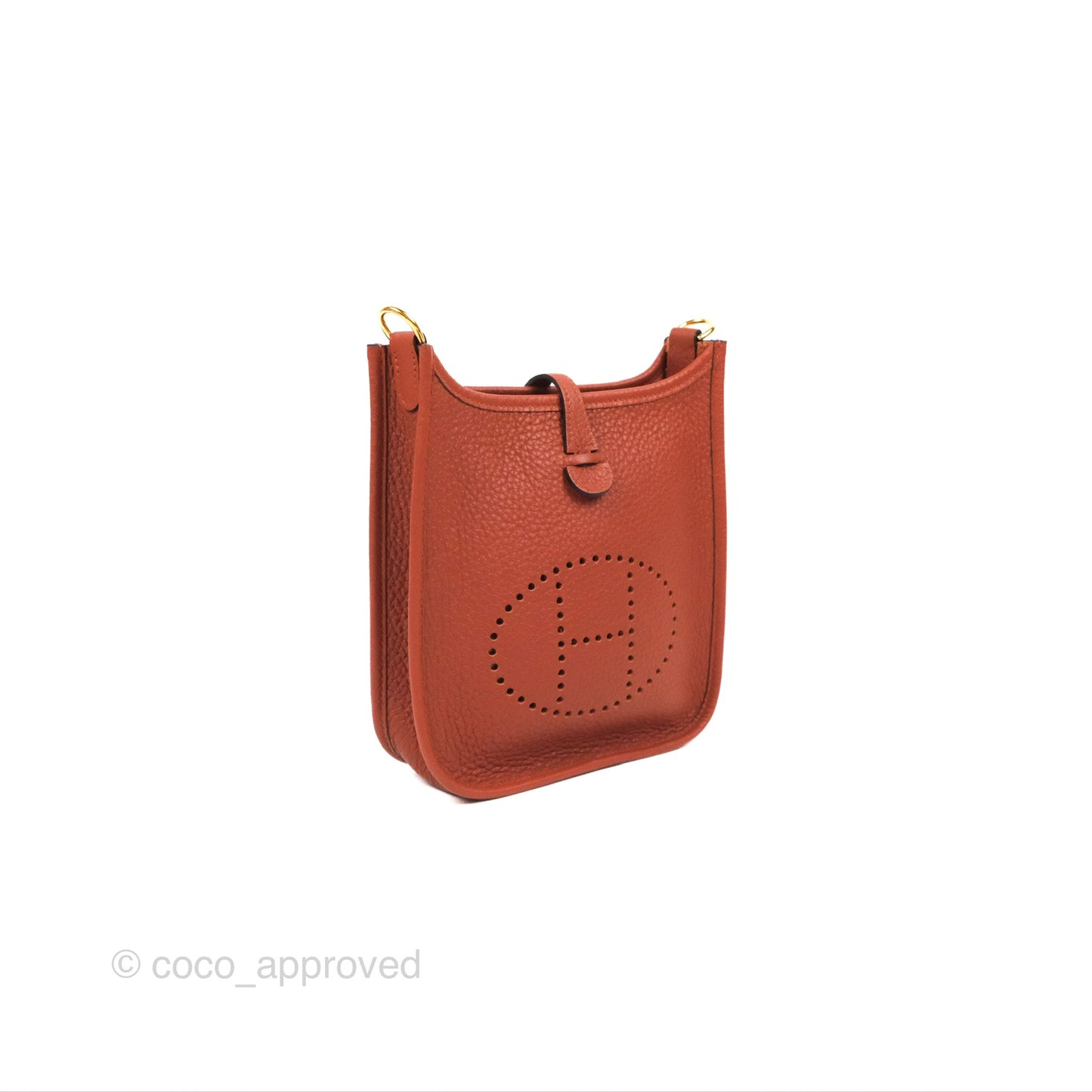 Hermès Mini Evelyne 16 Cuivre Clemence Gold Hardware
