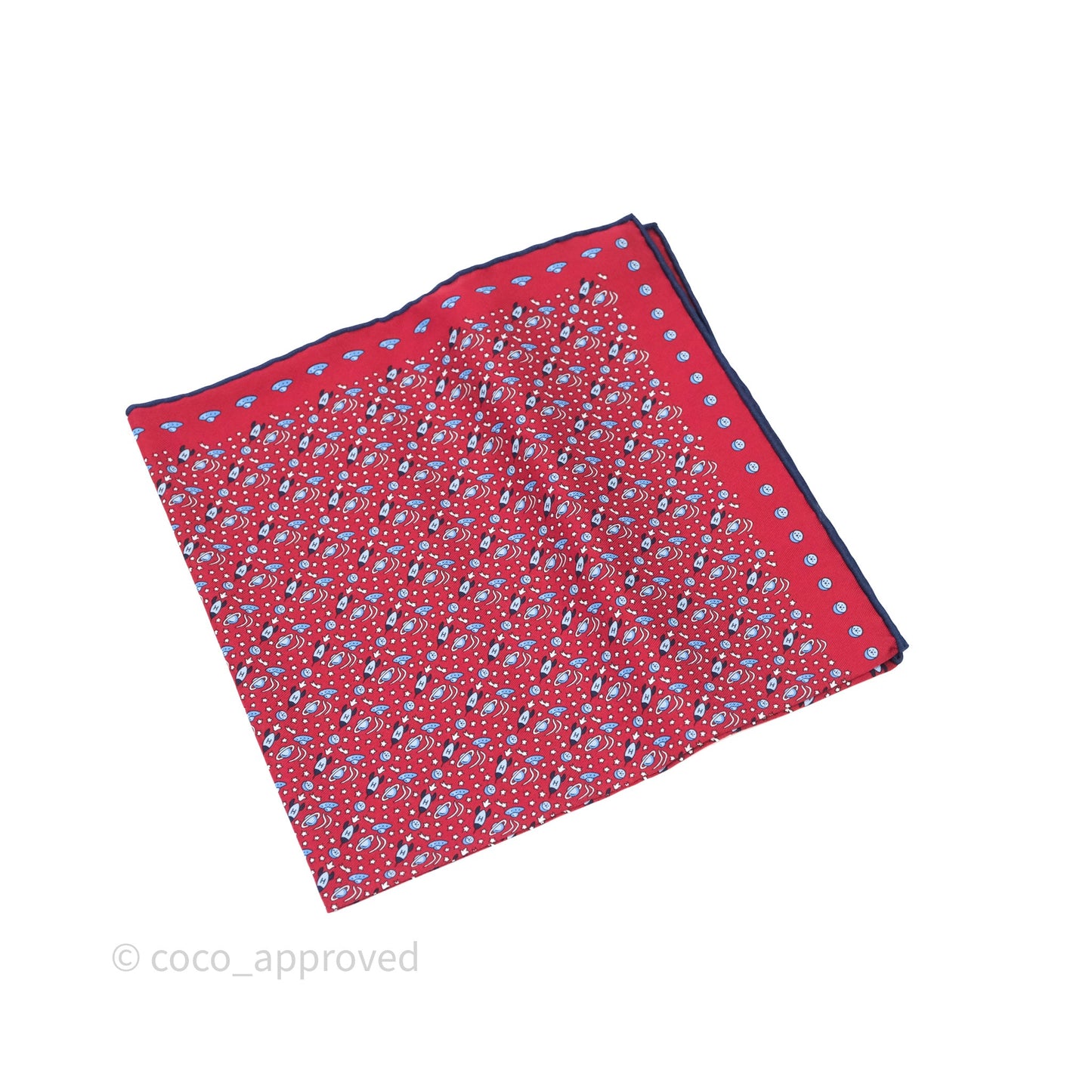 Hermes Rocket Red Silk Scarf 45