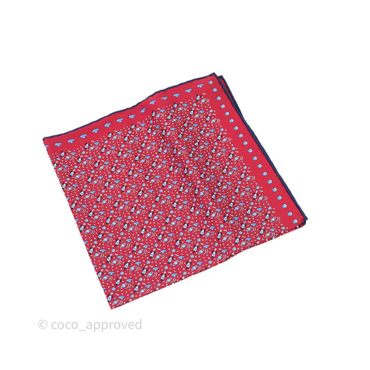 Hermes Rocket Red Silk Scarf 45