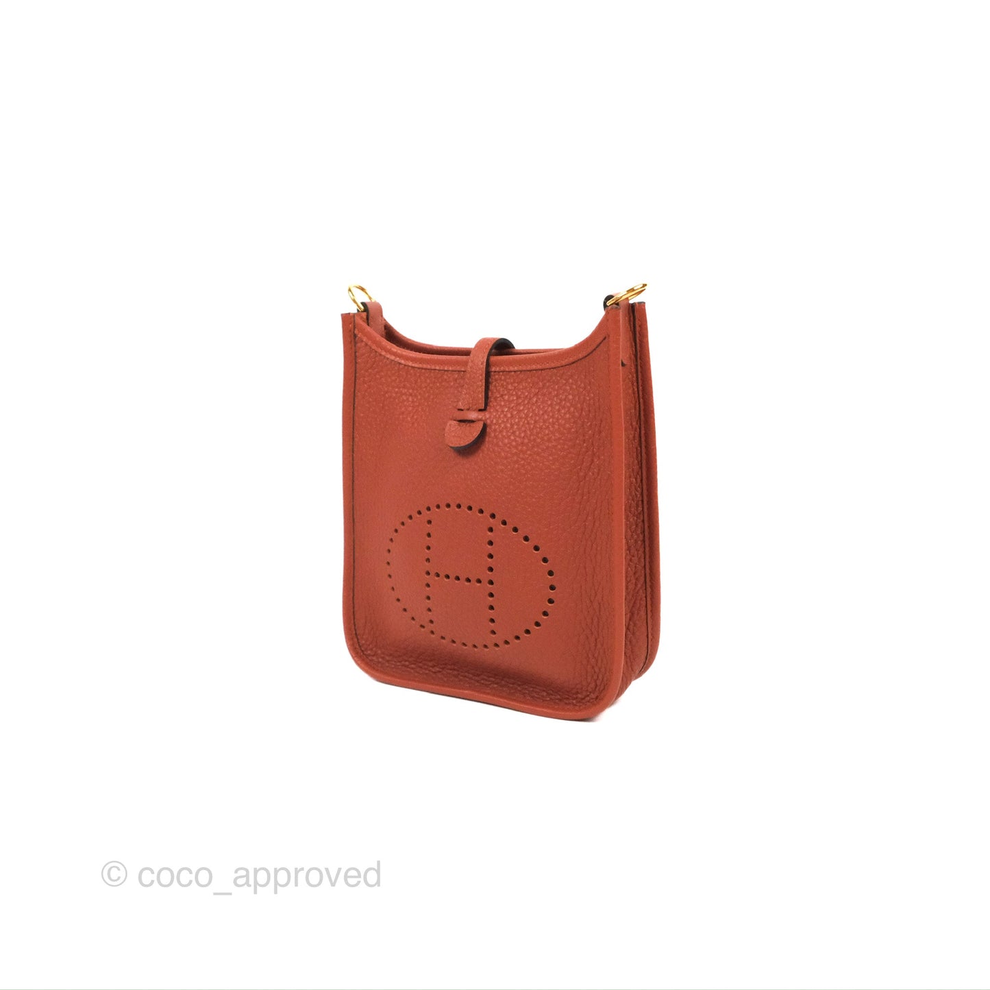 Hermès Mini Evelyne 16 Cuivre Clemence Gold Hardware