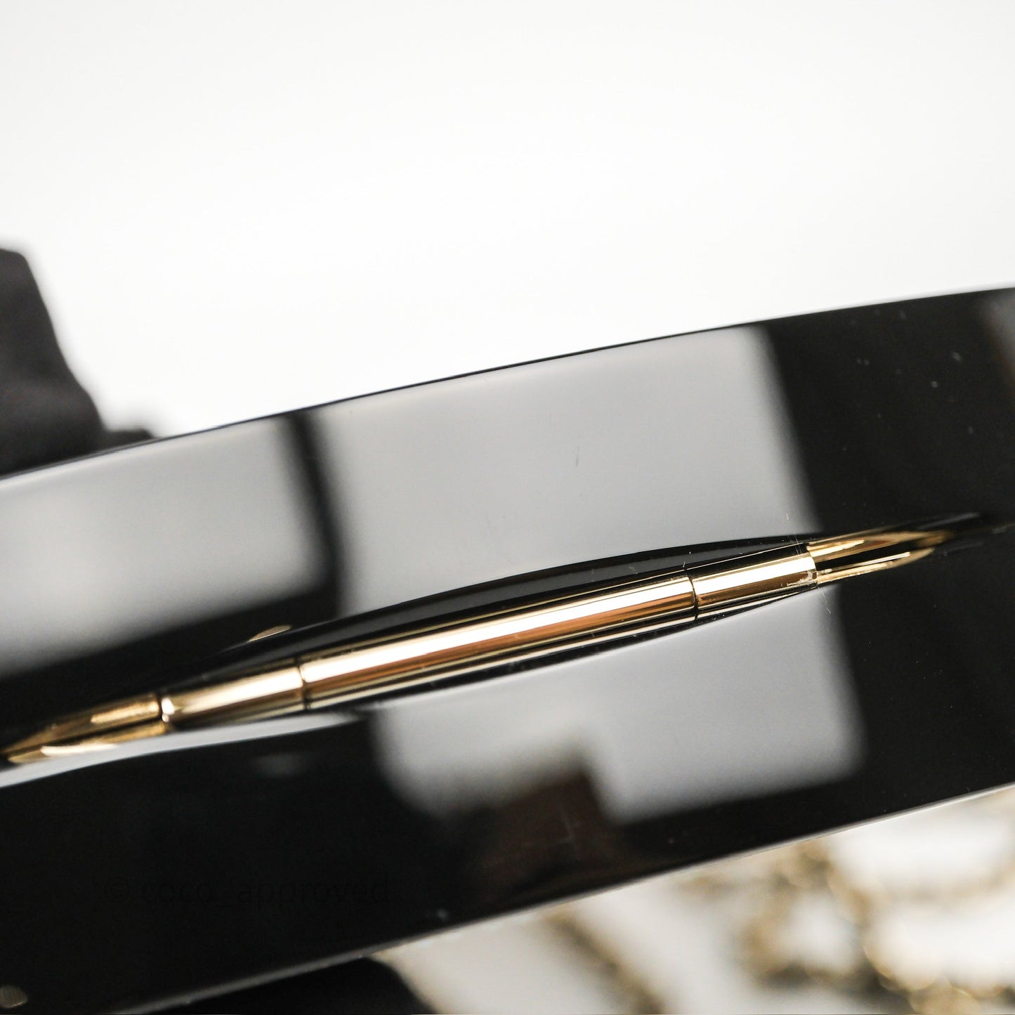 Chanel Makeup Palette Minaudiere Black Plexi Strass Gold Hardware