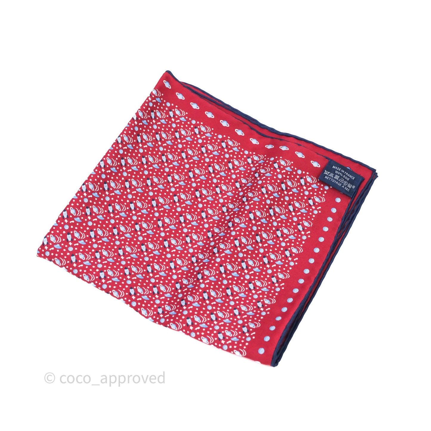 Hermes Rocket Red Silk Scarf 45