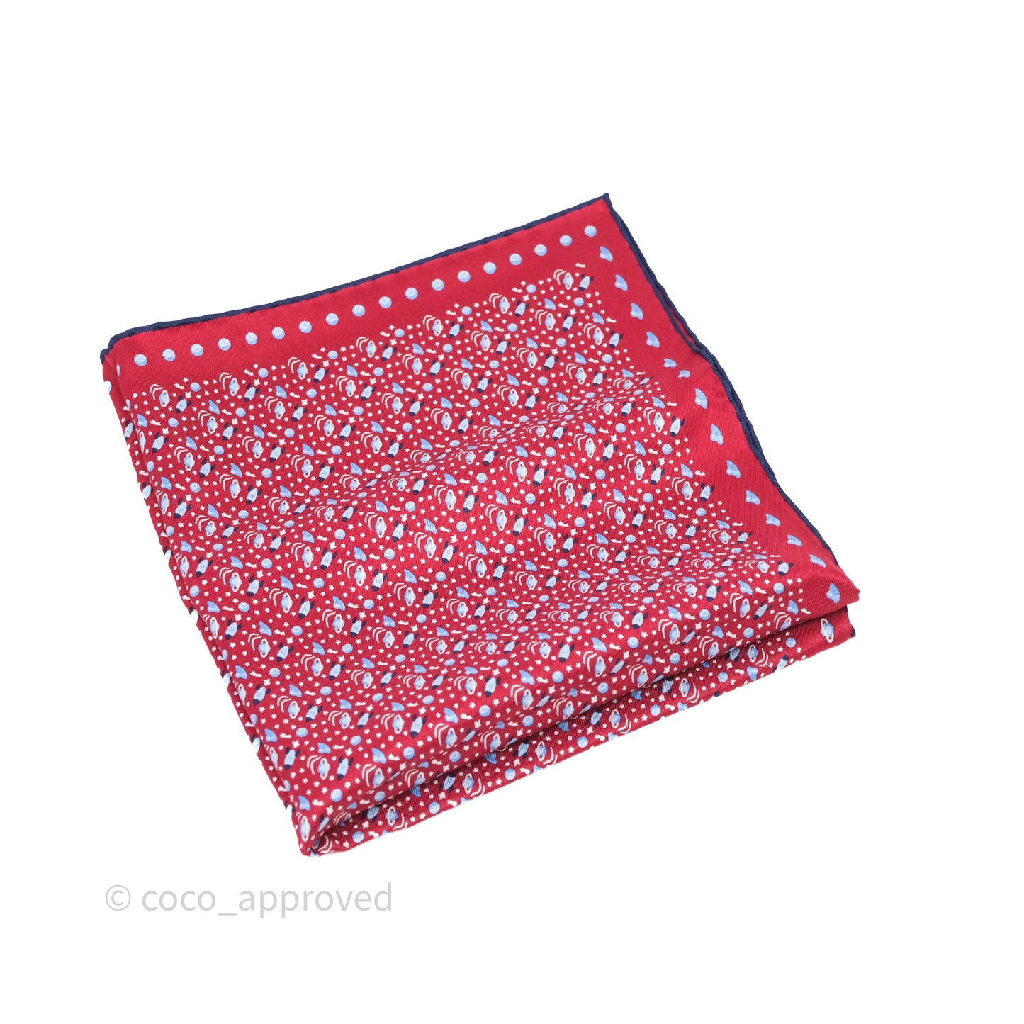 Hermes Rocket Red Silk Scarf 45