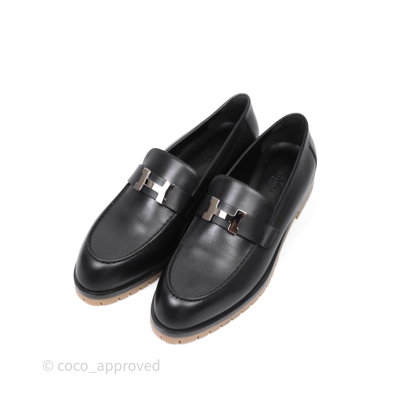 Hermès Faubourg Loafer Palladium H Buckle Size 40