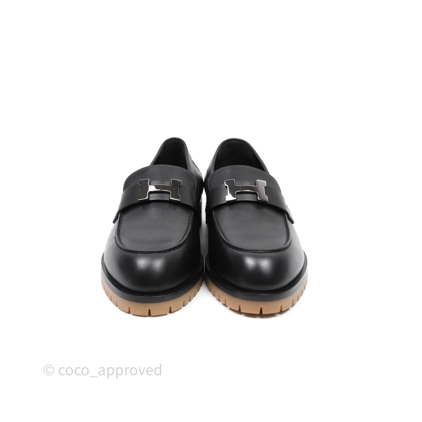 Hermès Faubourg Loafer Palladium H Buckle Size 40