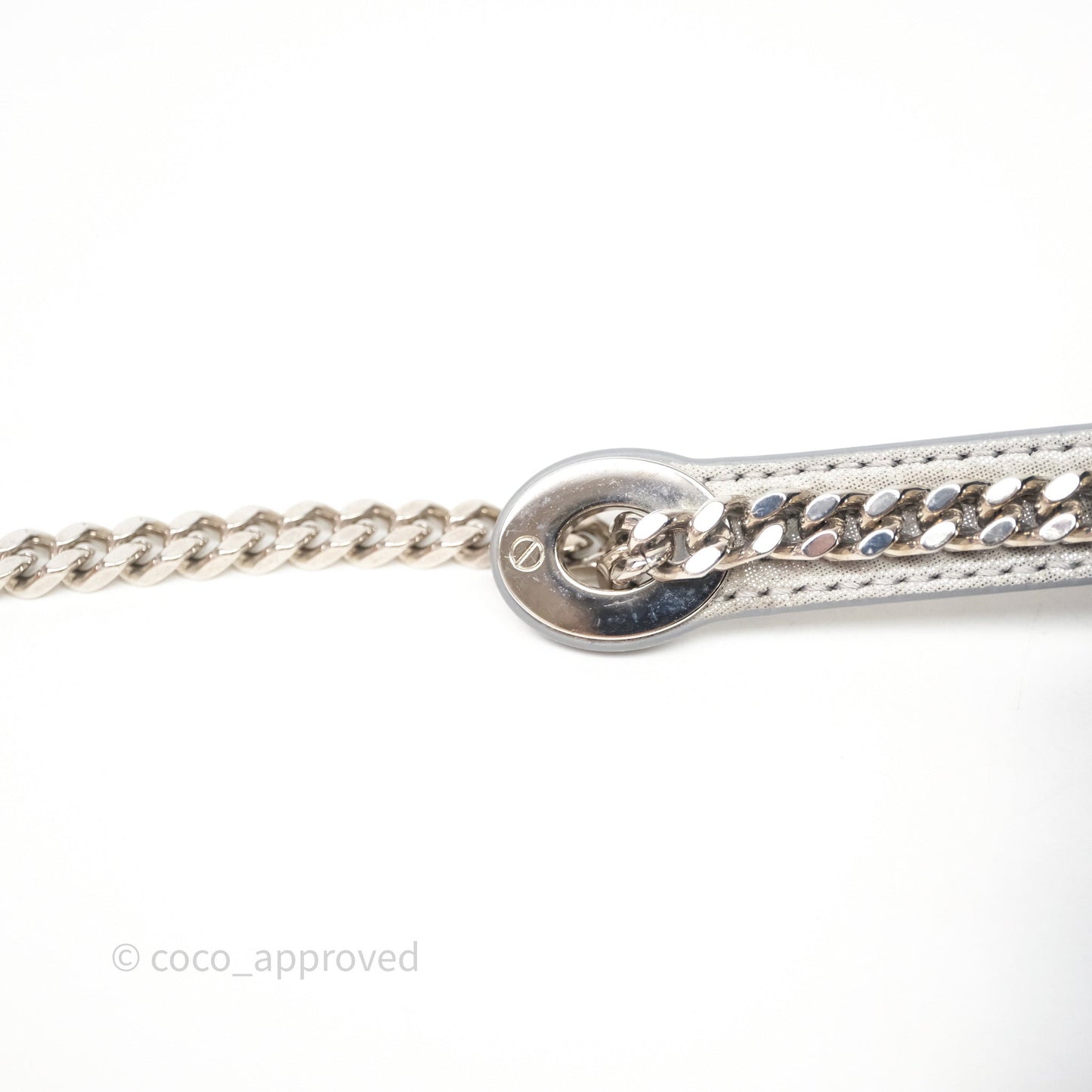 Christian Dior Mini Lady Dior Metallic Silver Nubuck Silver Hardware