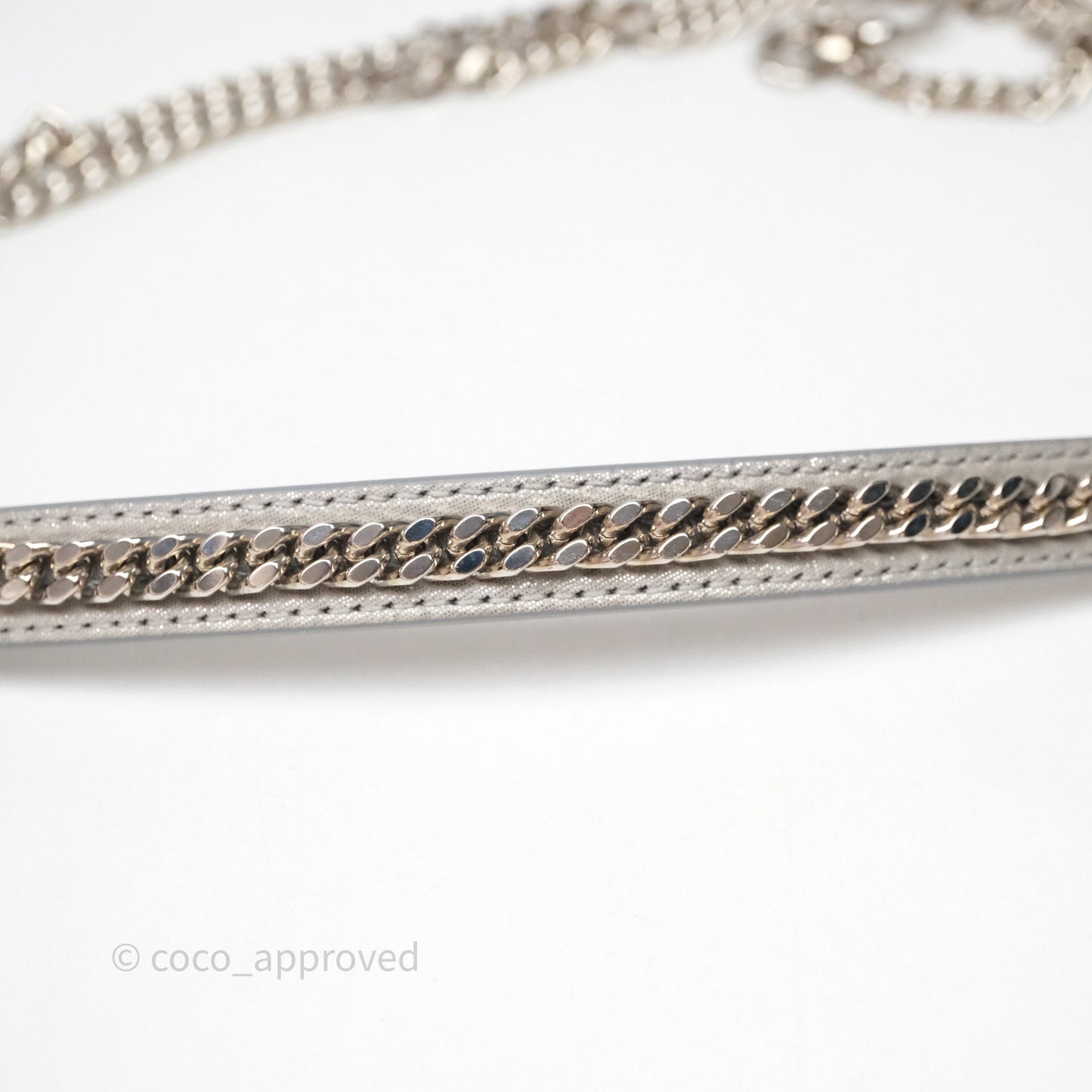 Christian Dior Mini Lady Dior Metallic Silver Nubuck Silver Hardware