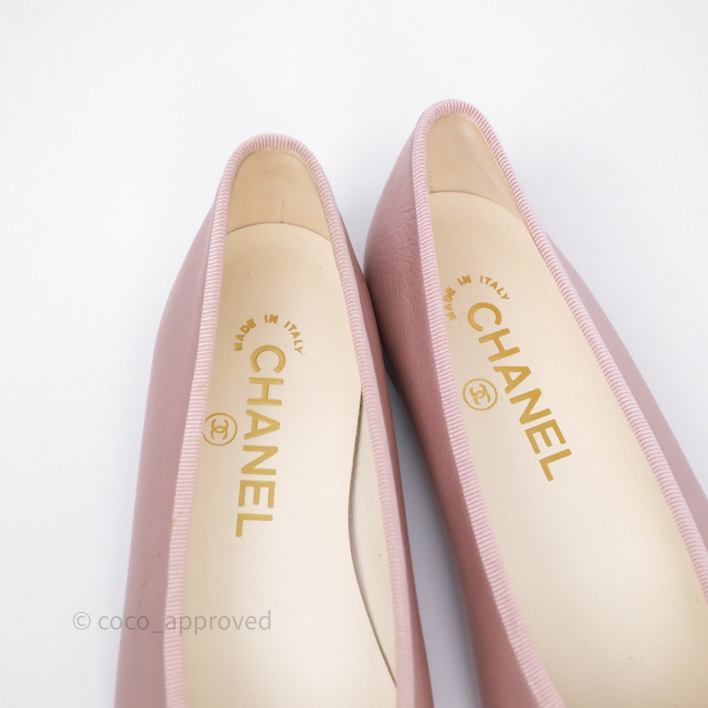 Chanel Ballerina Flats Lilac Pink/ Black Size 36