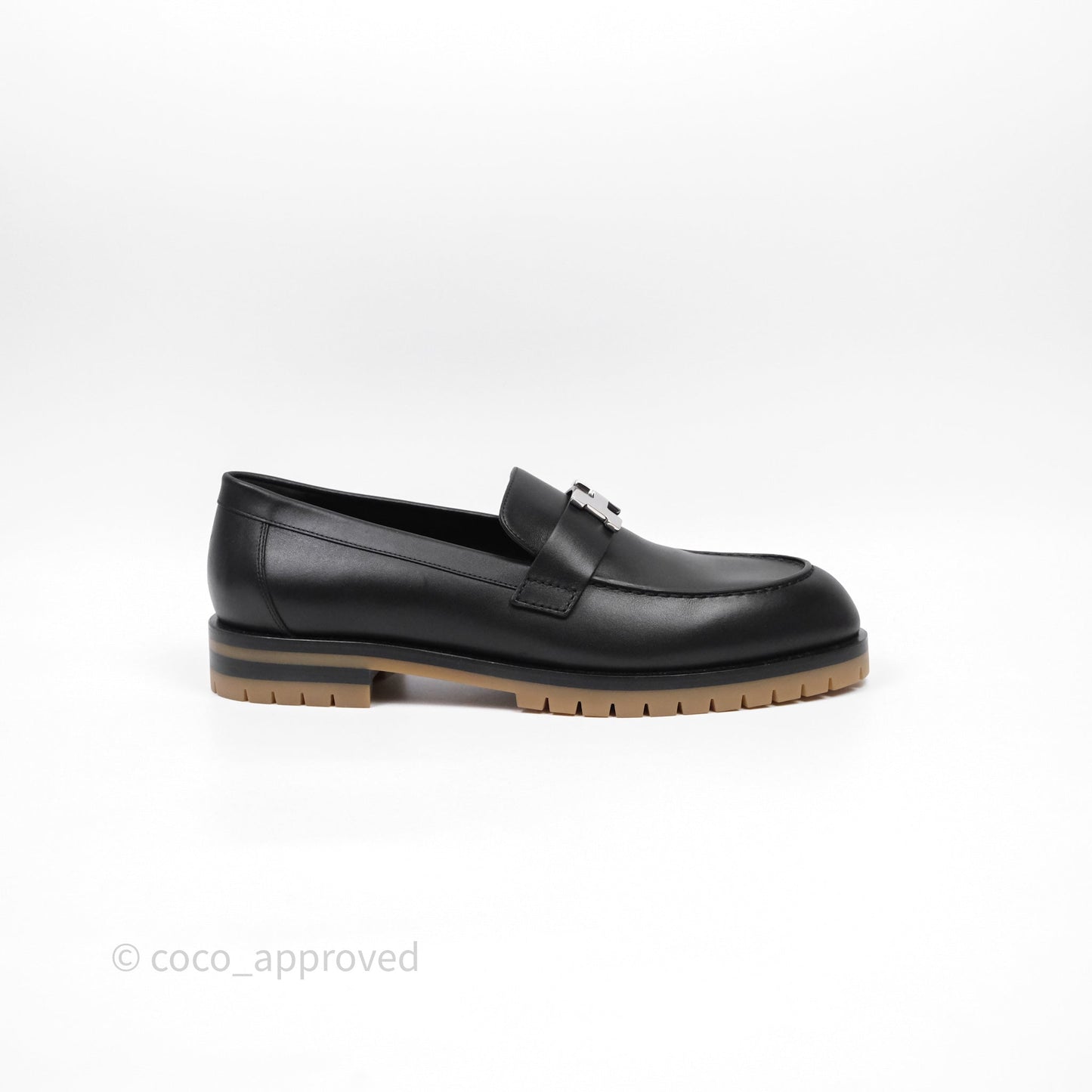 Hermès Faubourg Loafer Palladium H Buckle Size 40