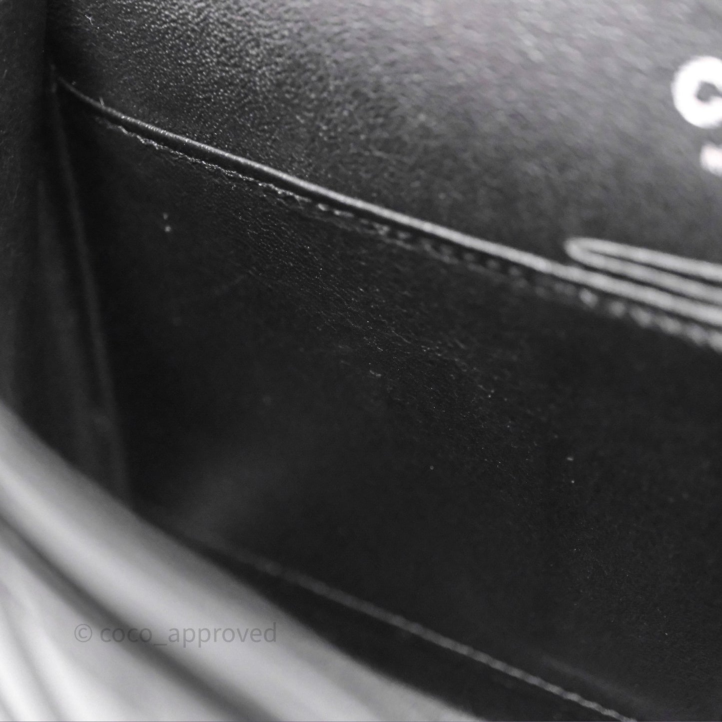 Chanel Small Flap Chevron Black lambskin Silver Hardware