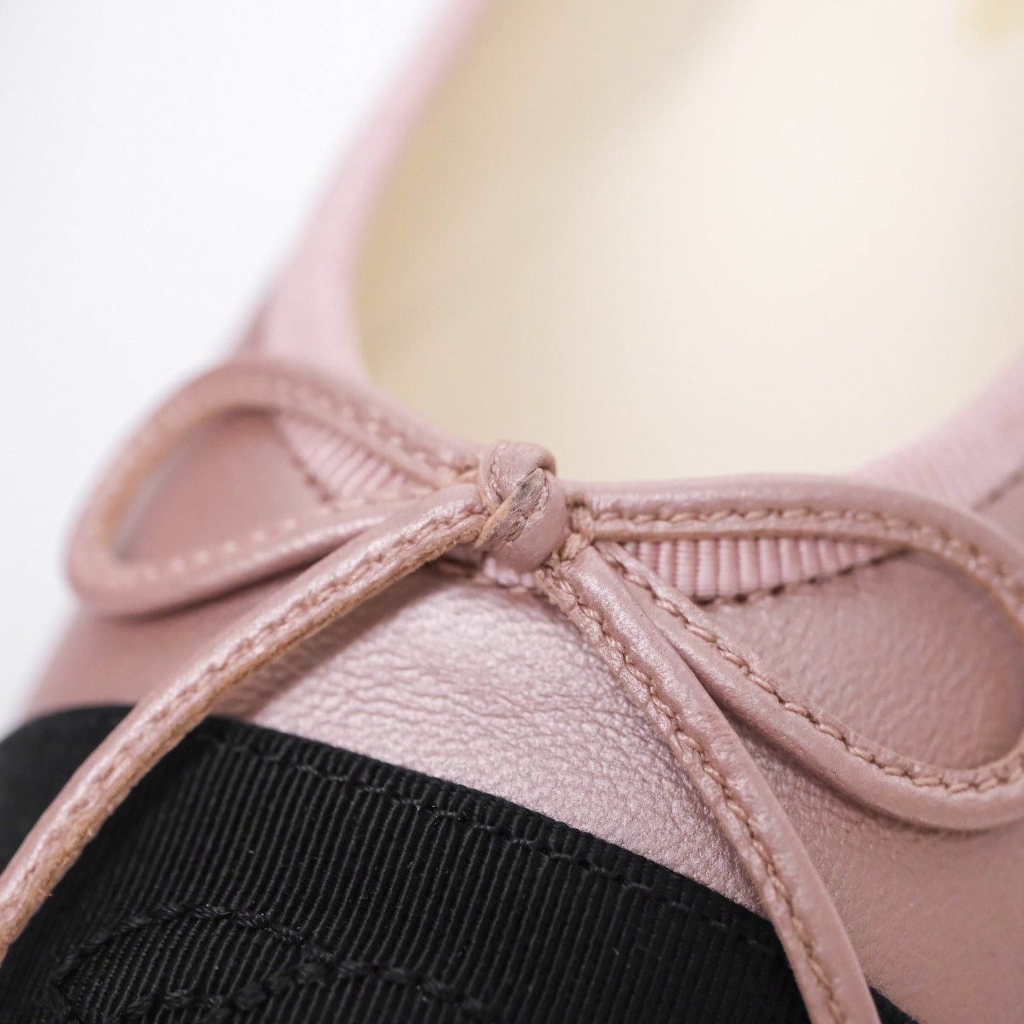 Chanel Ballerina Flats Lilac Pink/ Black Size 36