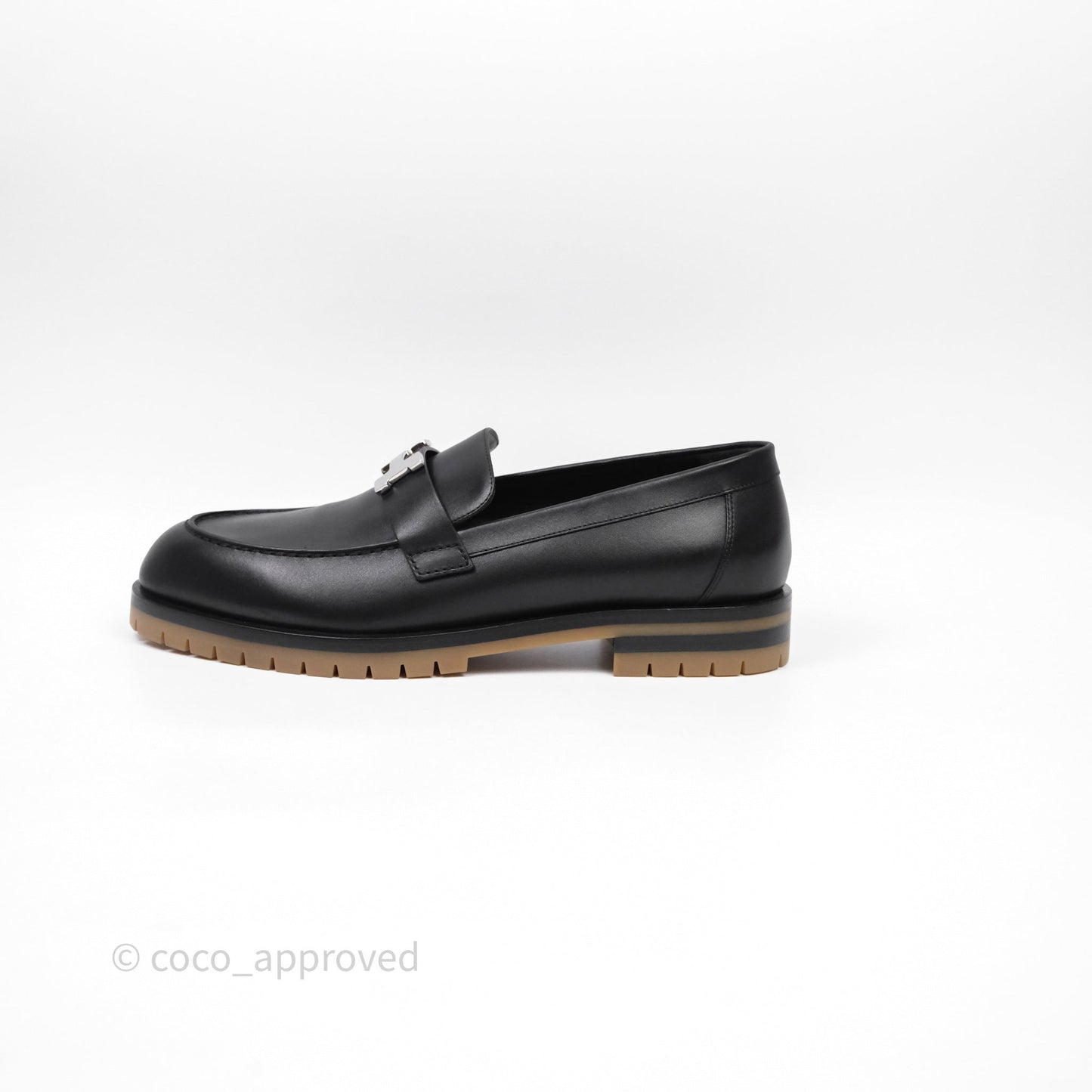 Hermès Faubourg Loafer Palladium H Buckle Size 40
