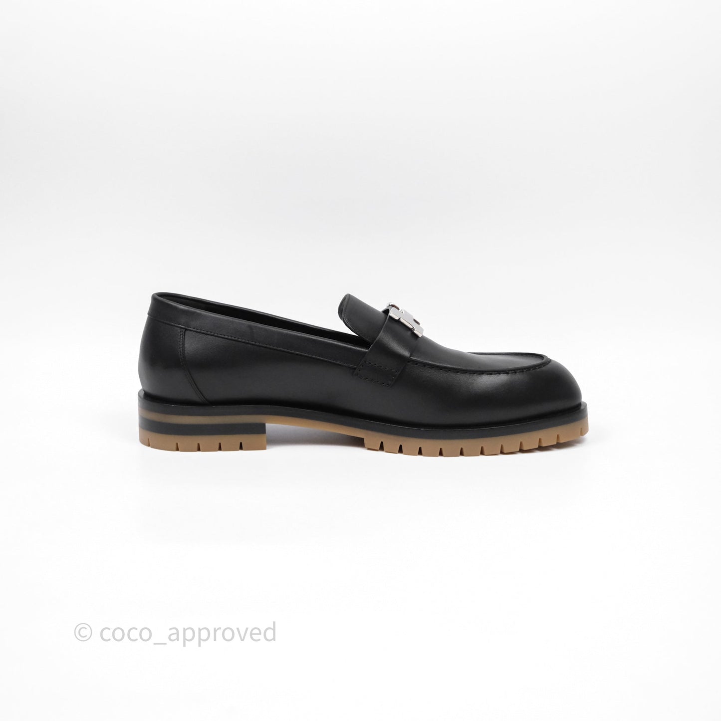 Hermès Faubourg Loafer Palladium H Buckle Size 40