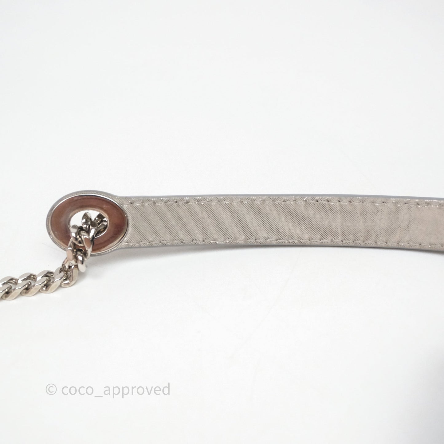 Christian Dior Mini Lady Dior Metallic Silver Nubuck Silver Hardware