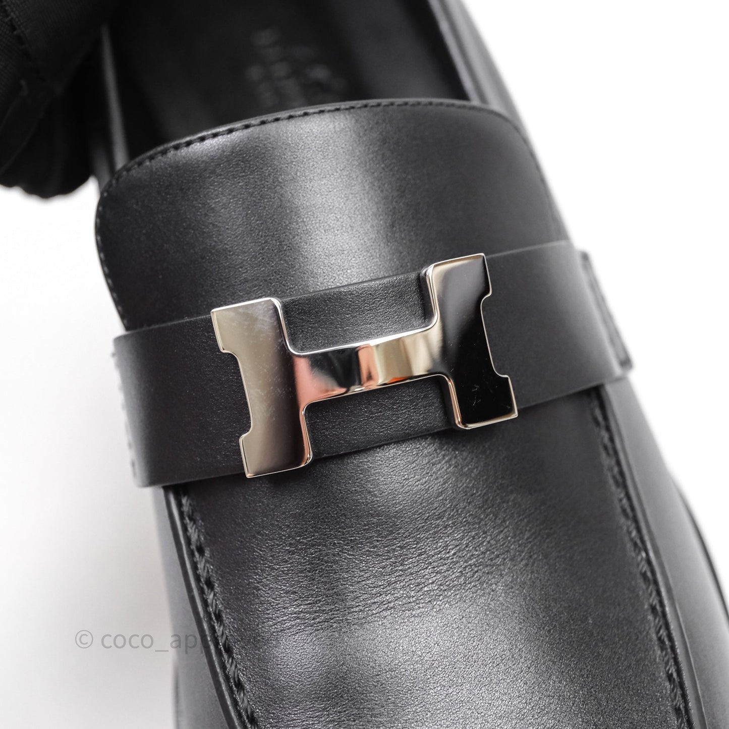 Hermès Faubourg Loafer Palladium H Buckle Size 40
