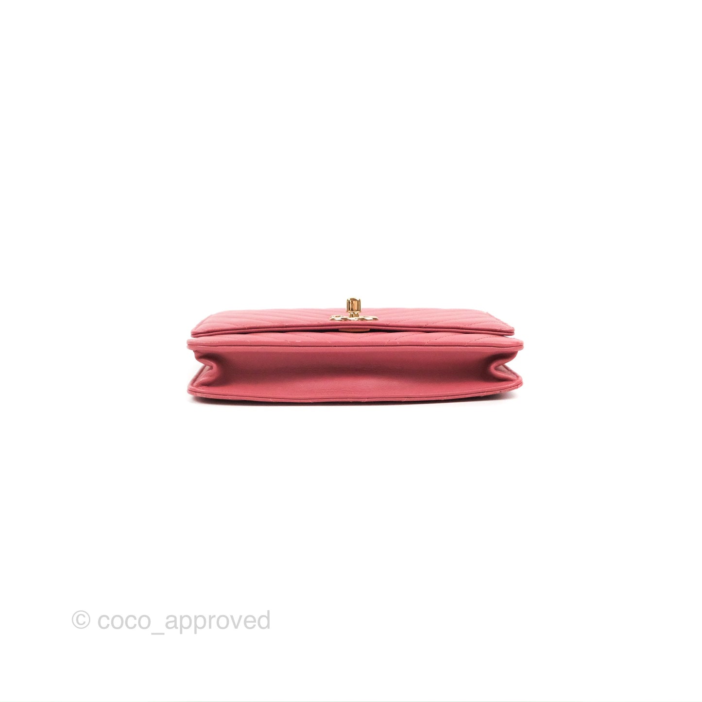 Chanel Trendy CC WOC Chevron Pink Lambskin Gold Hardware