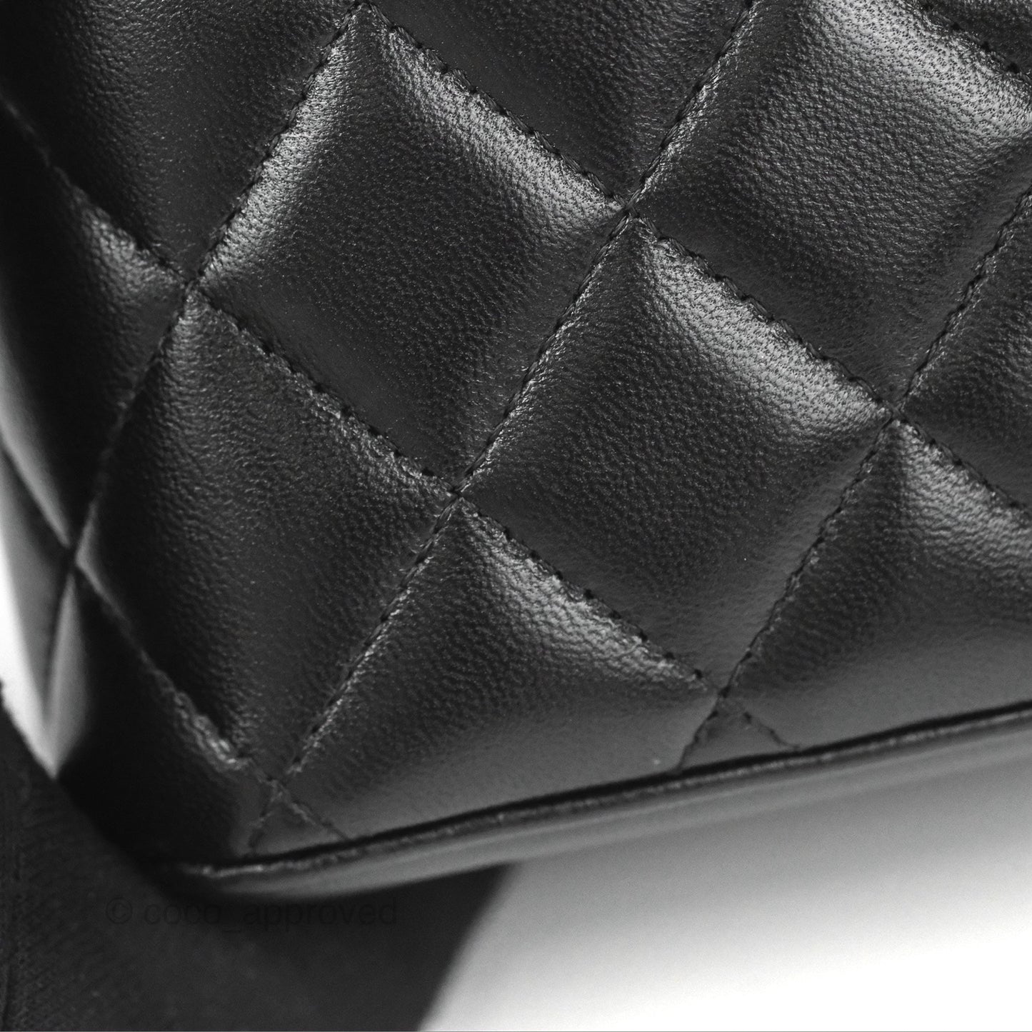 Chanel Vanity Rectangular Top Handle Black Lambskin Gold Hardware