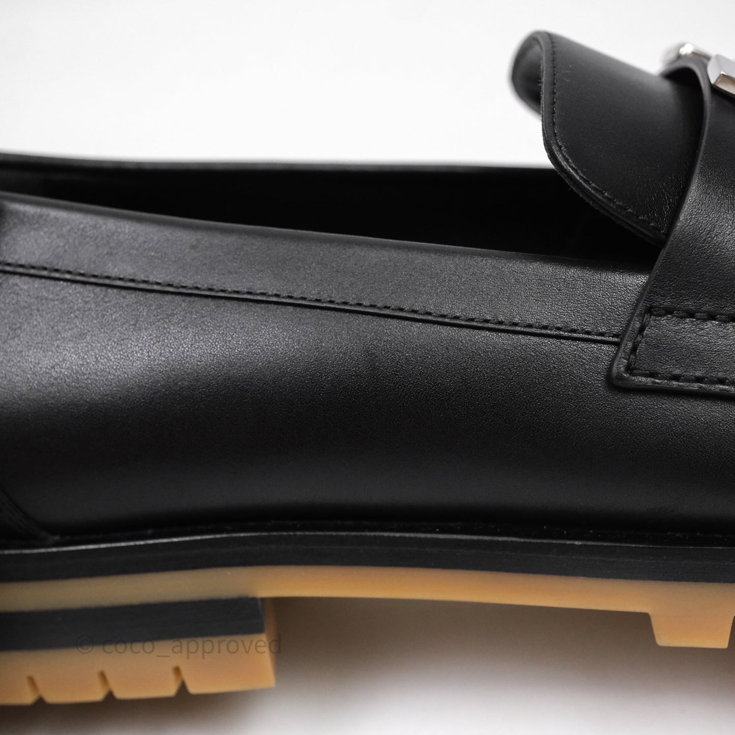 Hermès Faubourg Loafer Palladium H Buckle Size 40