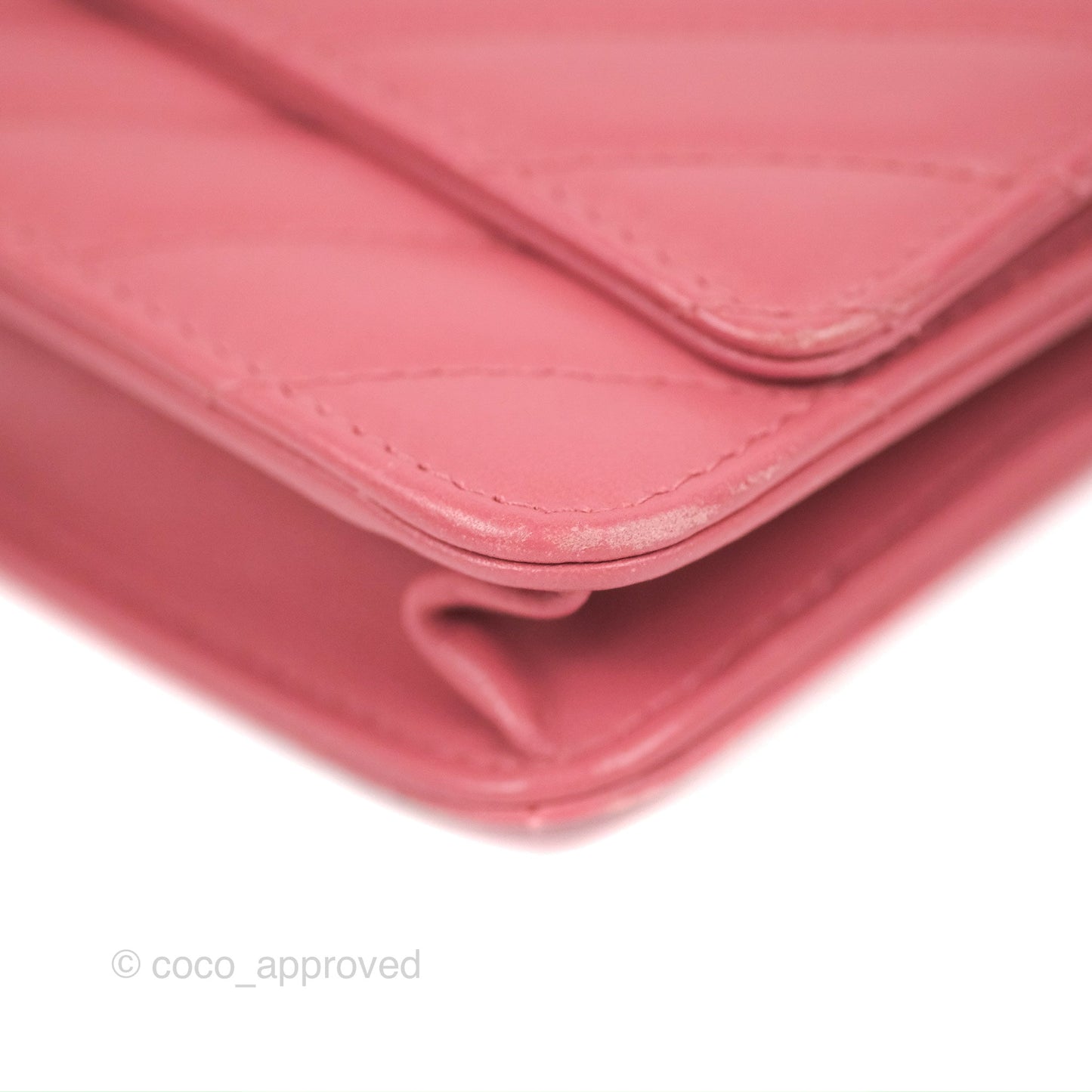 Chanel Trendy CC WOC Chevron Pink Lambskin Gold Hardware