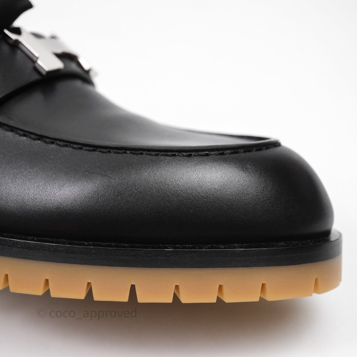 Hermès Faubourg Loafer Palladium H Buckle Size 40