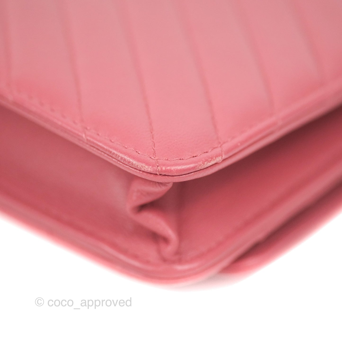 Chanel Trendy CC WOC Chevron Pink Lambskin Gold Hardware