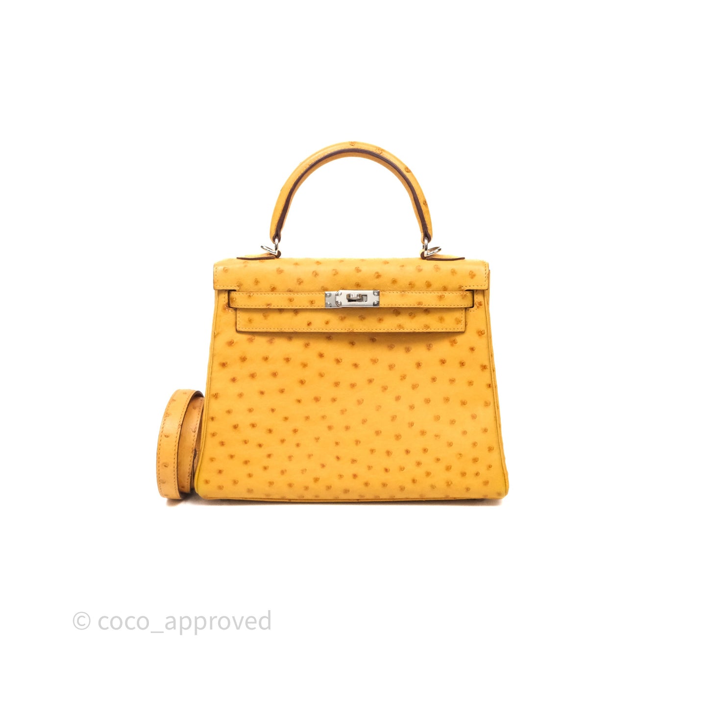 Hermès Kelly 25 Sable Ostrich Palladium Hardware