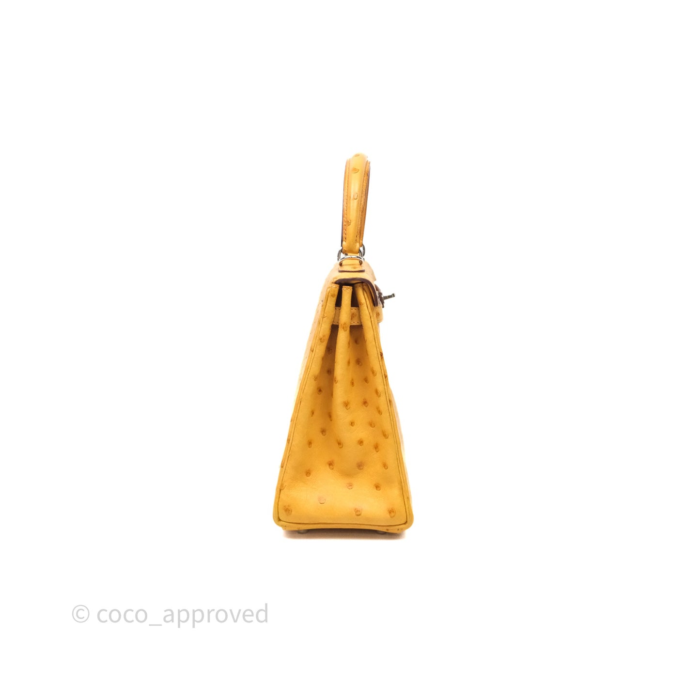 Hermès Kelly 25 Sable Ostrich Palladium Hardware