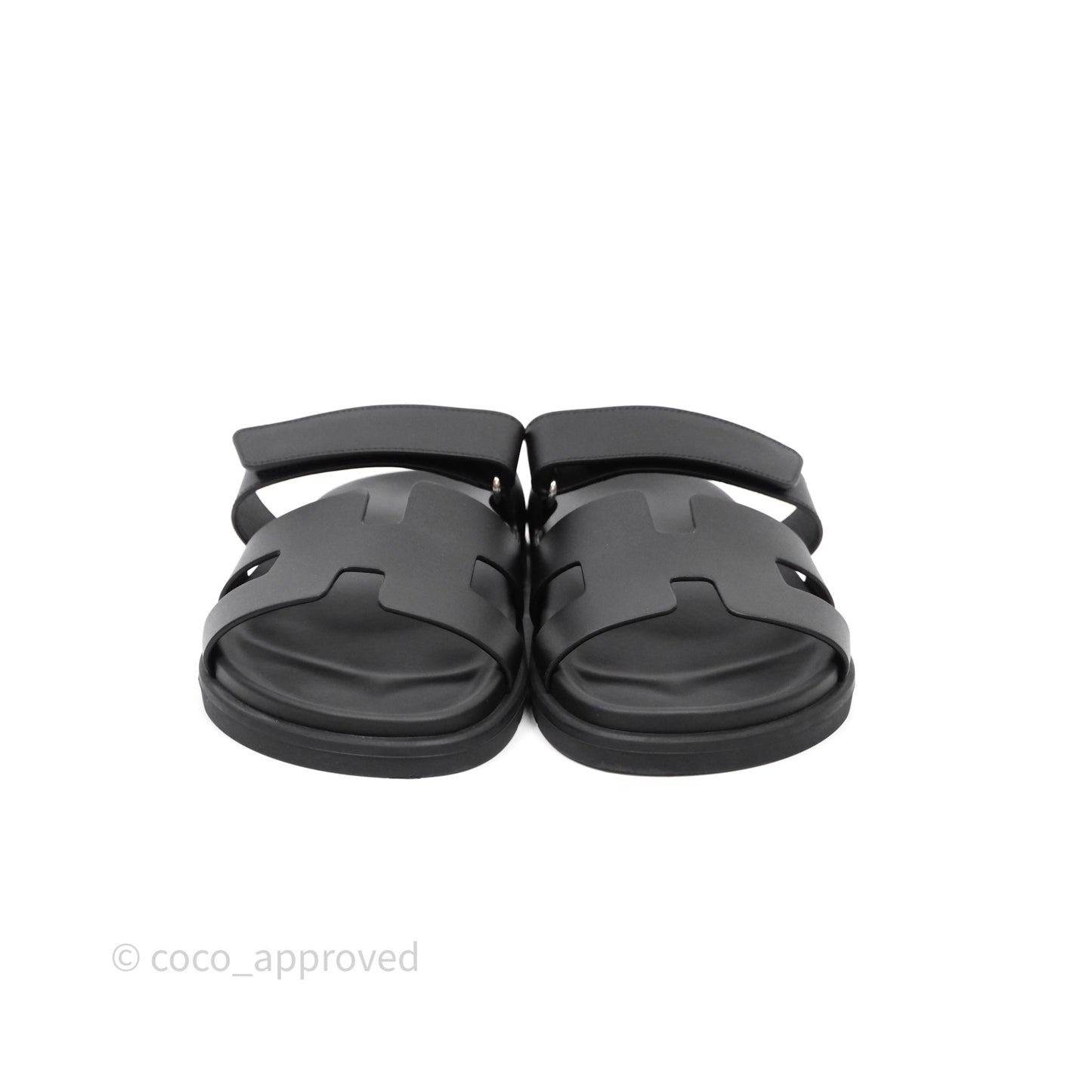 Hermès Chypre Sandal Calfskin Black Size 40