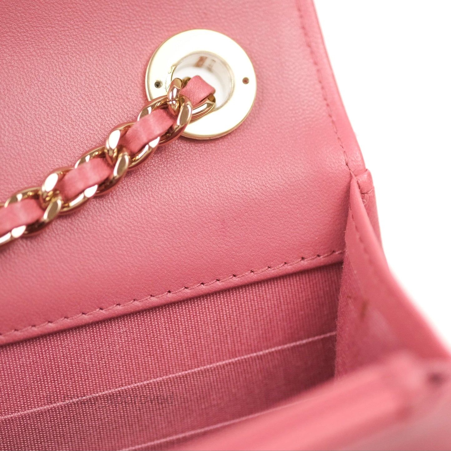 Chanel Trendy CC WOC Chevron Pink Lambskin Gold Hardware