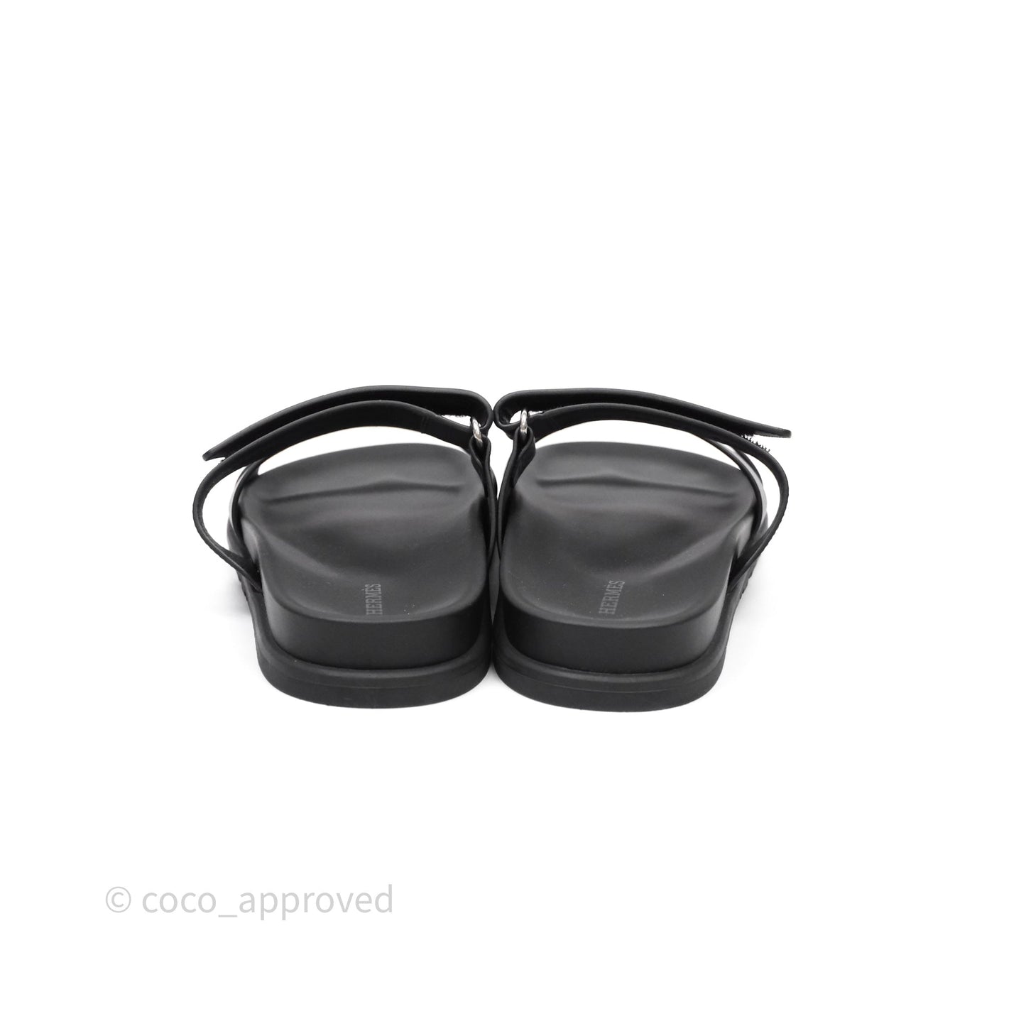 Hermès Chypre Sandal Calfskin Black Size 40