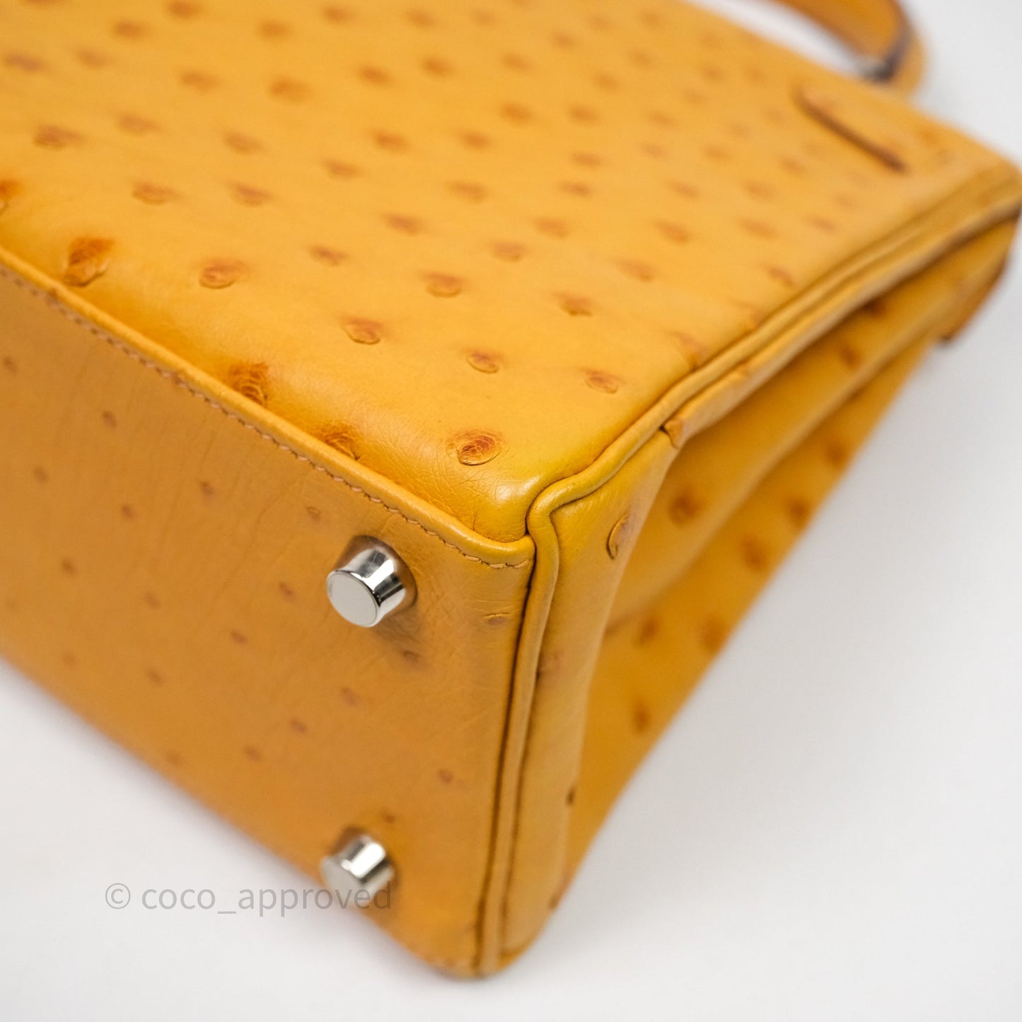 Hermès Kelly 25 Sable Ostrich Palladium Hardware