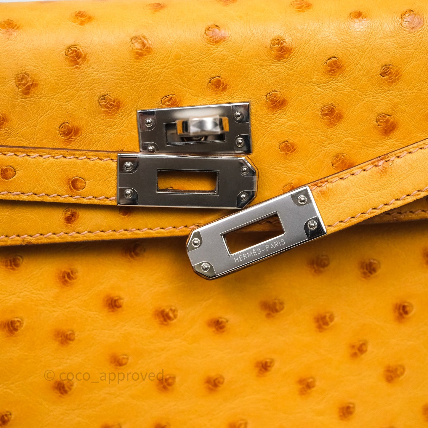 Hermès Kelly 25 Sable Ostrich Palladium Hardware