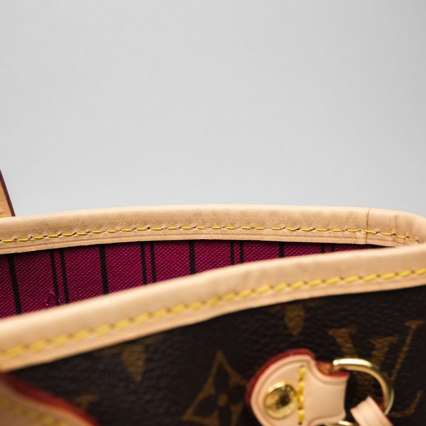 Louis Vuitton Neverfull PM Tote Bag Monogram Canvas Fuchsia